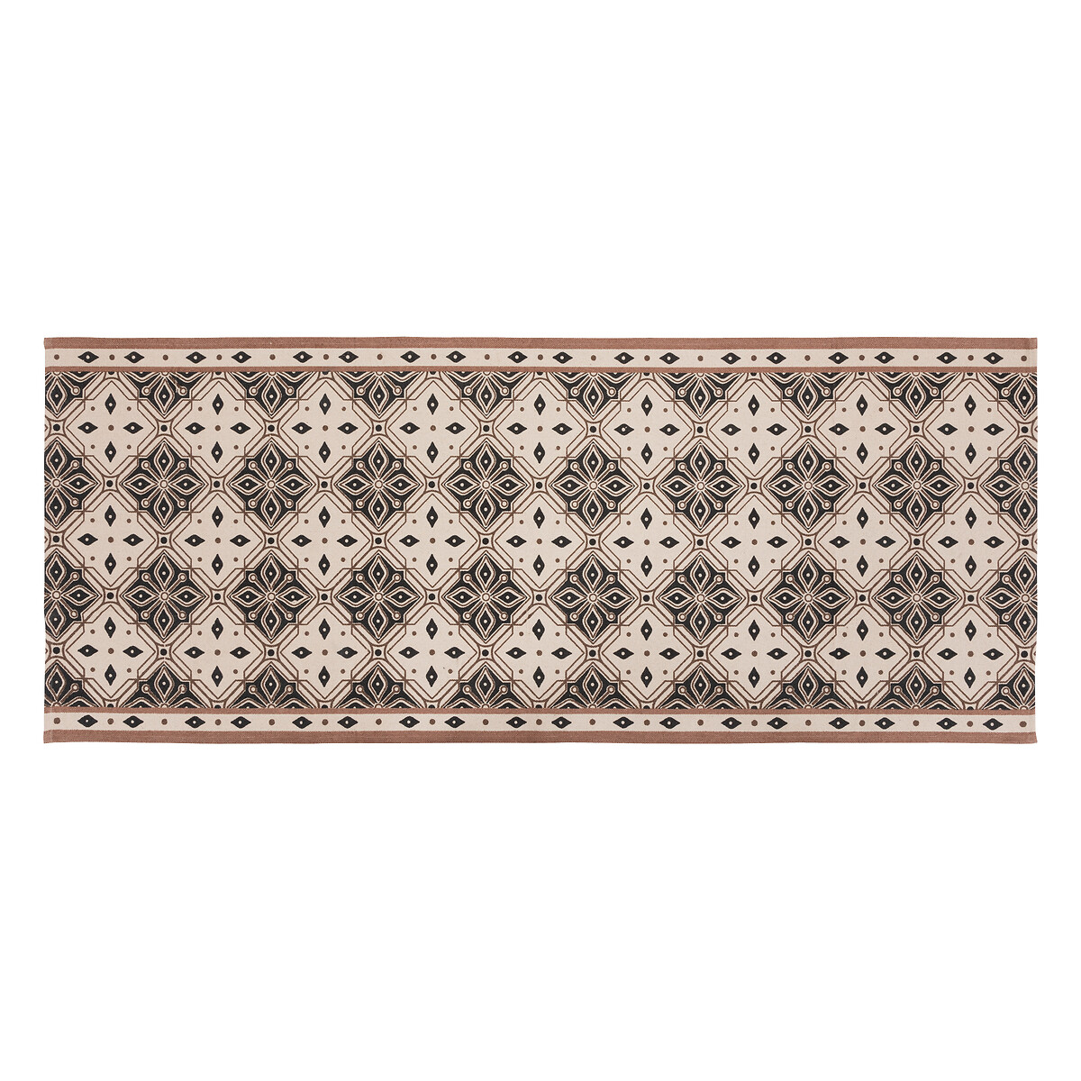 "Felix" non-slip rug Black, Beige, 80x200 cm