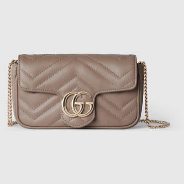 Gucci GG Marmont mini bag in taupe 476433