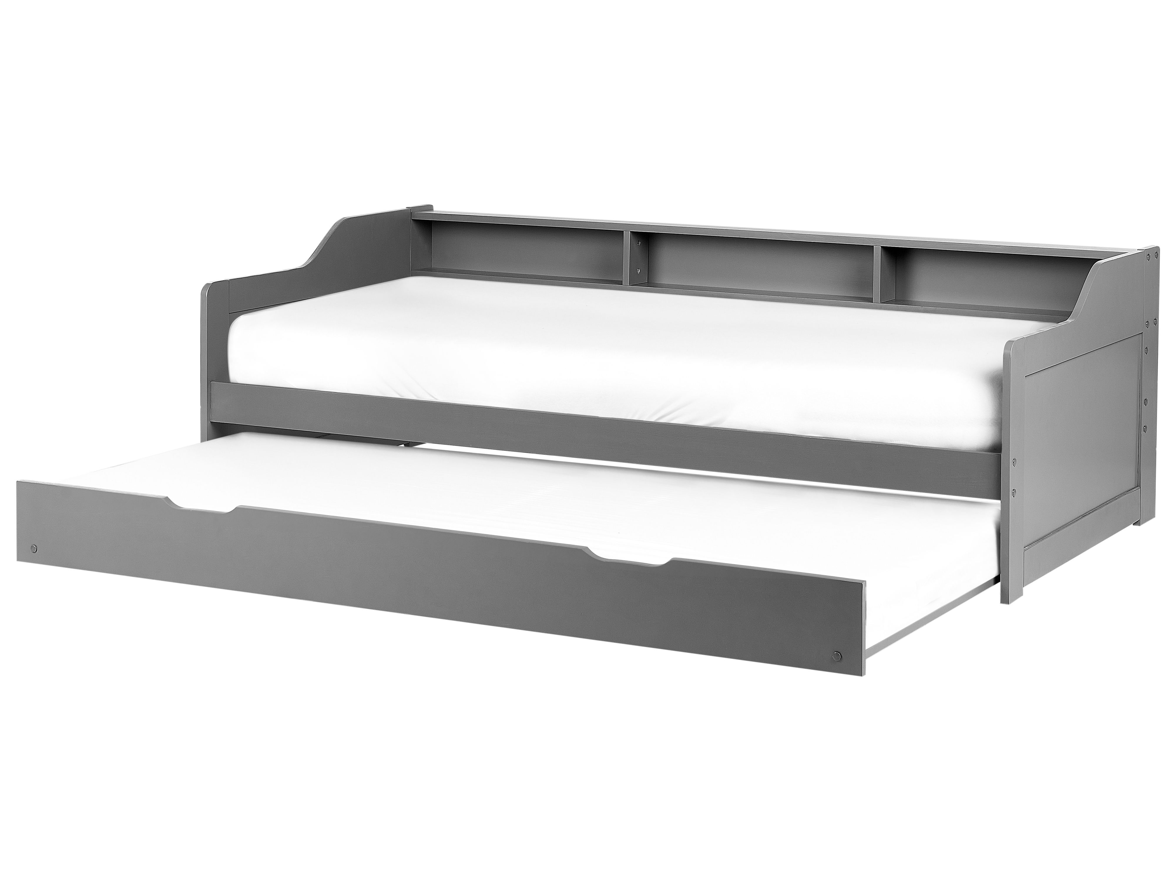 Trundle Bed Pine Wood EDERN 90 x 200 cm (EU Single) Grey