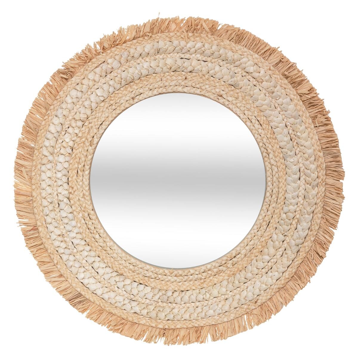 Braided mirror"Celia" Raffia, D.68 cm