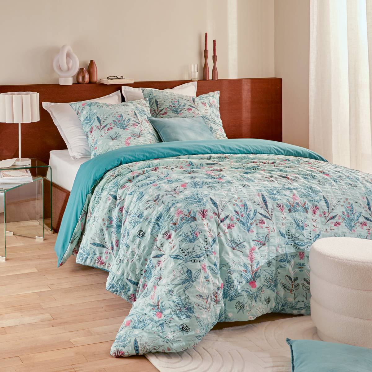"Marine Vegetation" Bedding Set Celadon Green, 240x220 cm