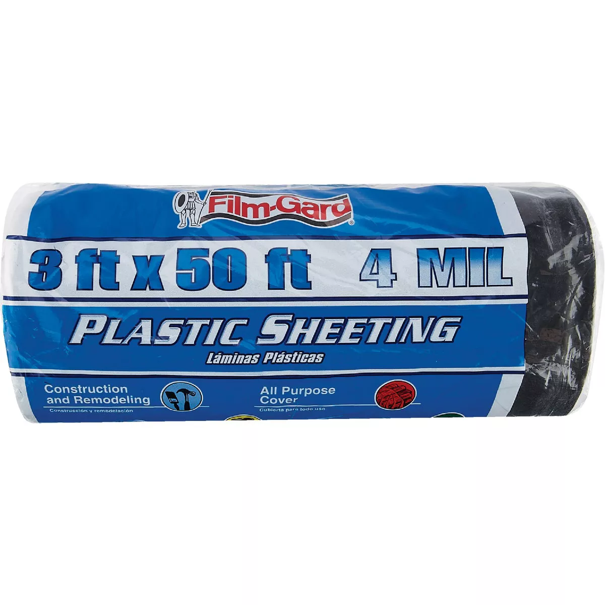 Film-Gard 3 Ft. X 50 Ft. Black 4 Mil. Poly Film Sheeting
