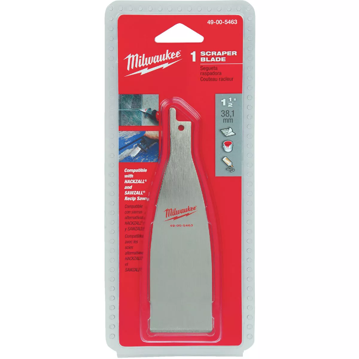 Milwaukee 1-1/2 In. Reciprocating Saw Scraper Blade