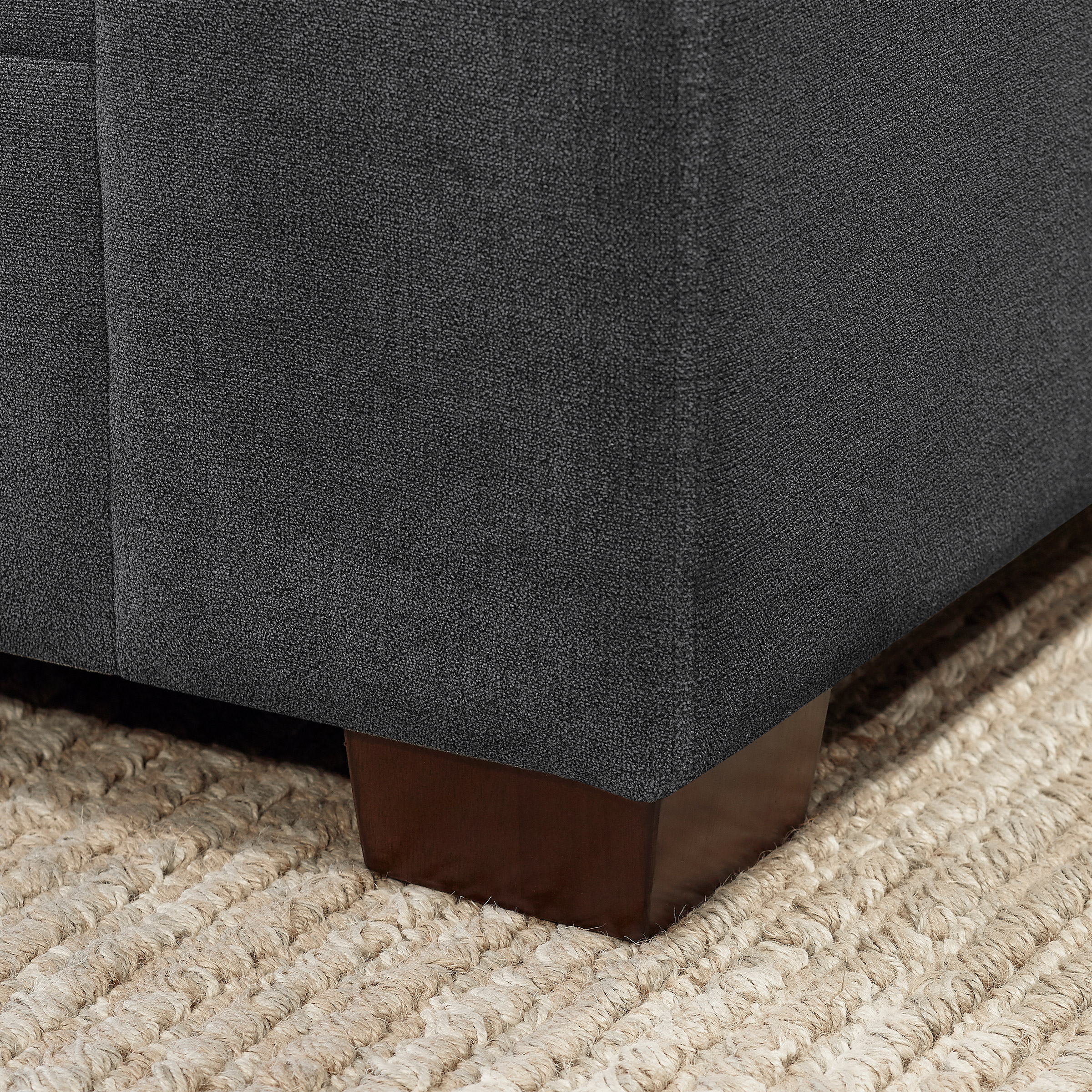 Thomasville Tisdale Modular Sectional 6-piece Dark Gray with Storage Ottoman - Image 7