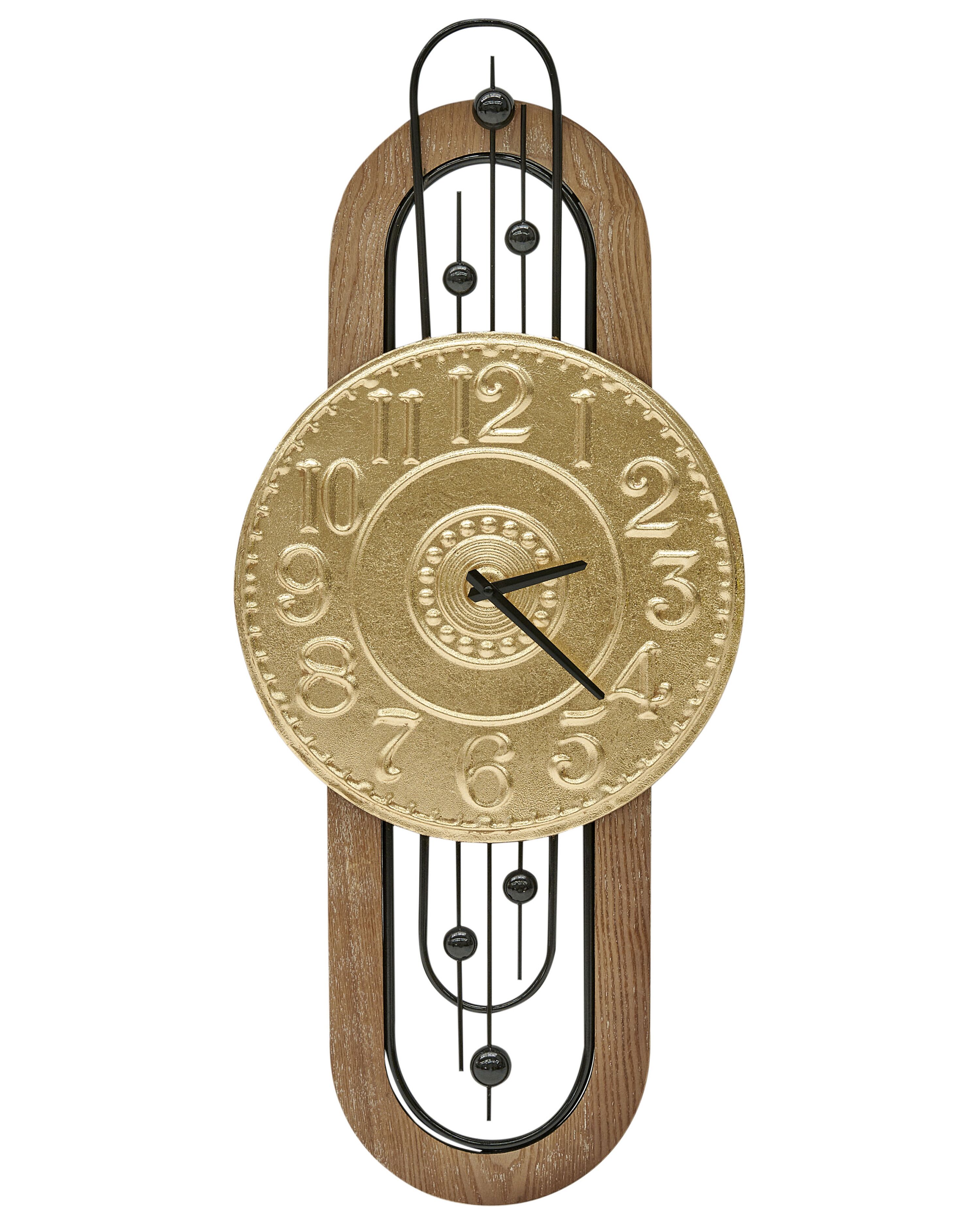 Wall Clock NOBELIUM 36 cm Metal Gold