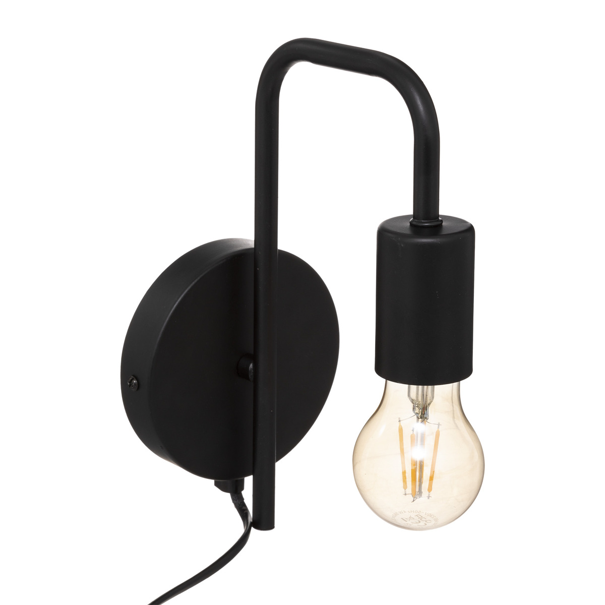 Wall lamp "Keli" metal Black, D.12 cm