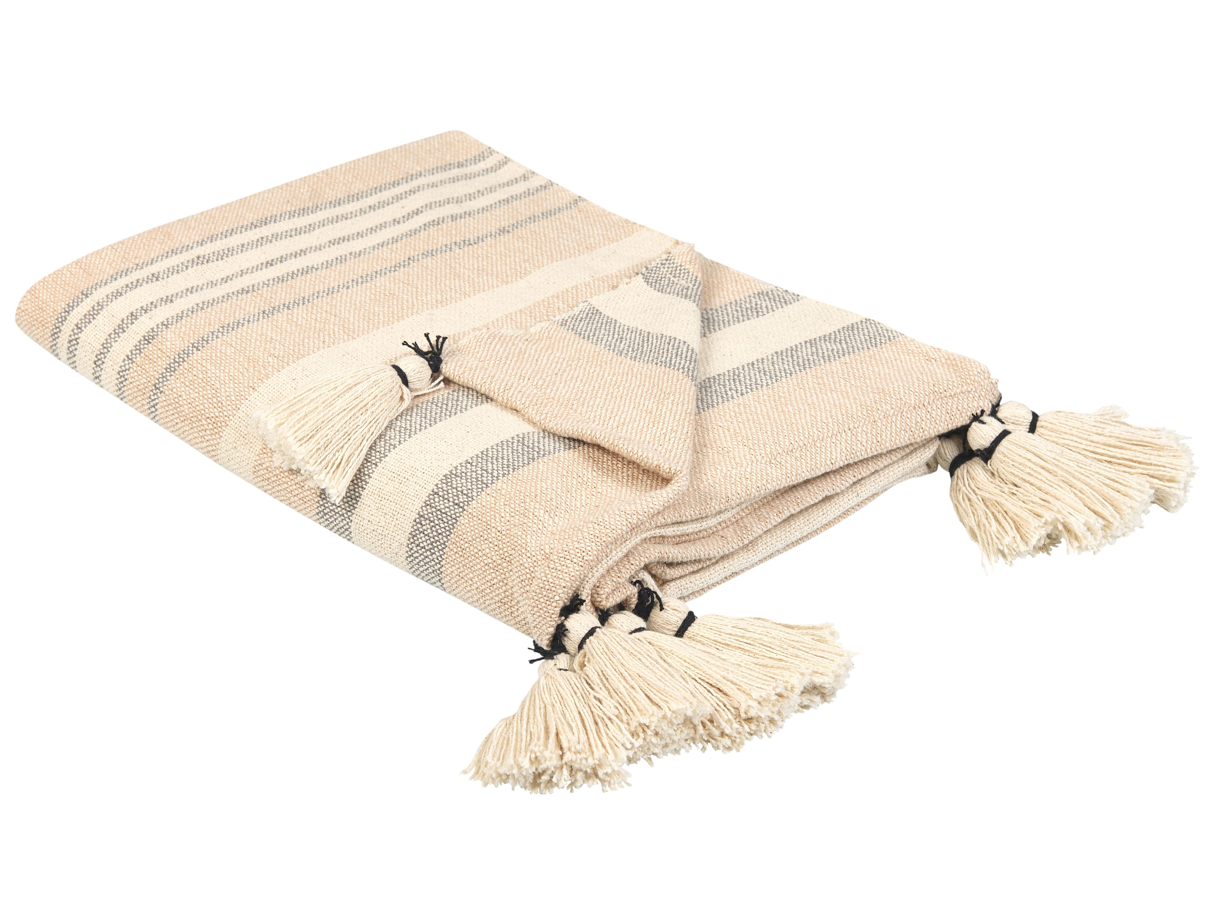 Blanket YARSELI Cotton 130 x 170 cm Beige