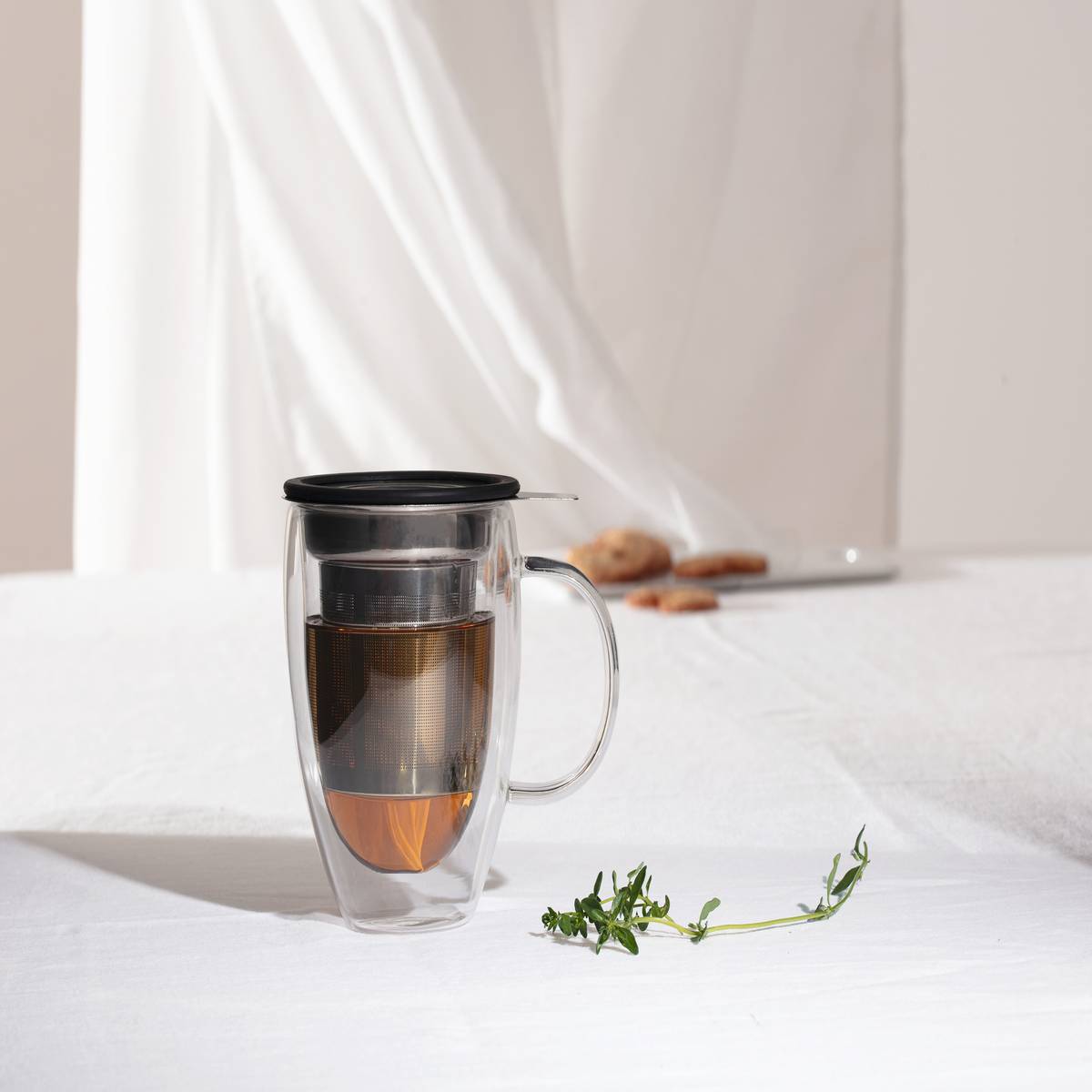 Tea mug "Clea" 300 ml, Transparent