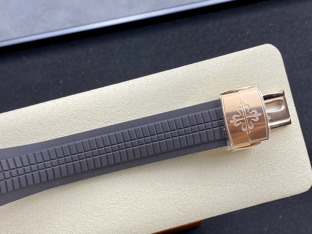 Fake Patek Philippe Replica Watch Aquanaut Date Sweep Seconds Rose Gold Brown Dial 5167R-001 3KF(1:1 replica) - Top club