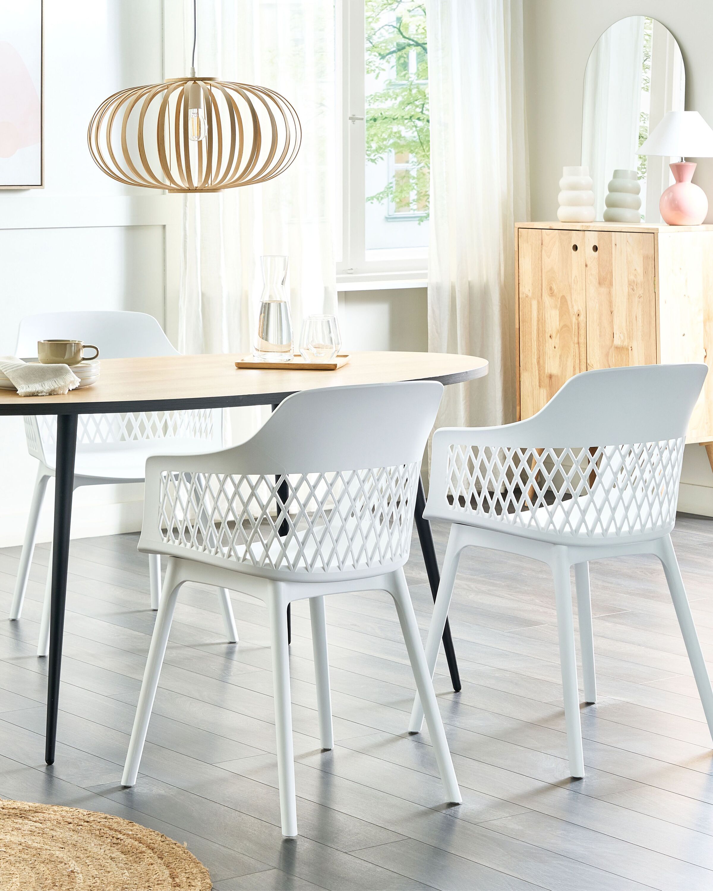 Set of 2 Dining Chairs ALMIRA White