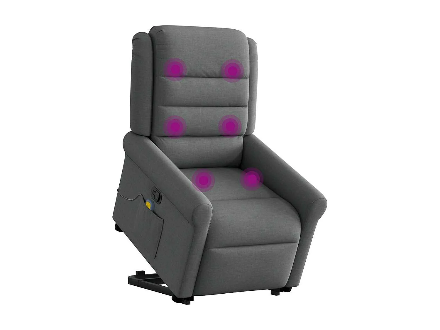 Fauteuil inclinable-Chaise de relax-Fauteuil de Massage Gris foncé Tissu SHL3309