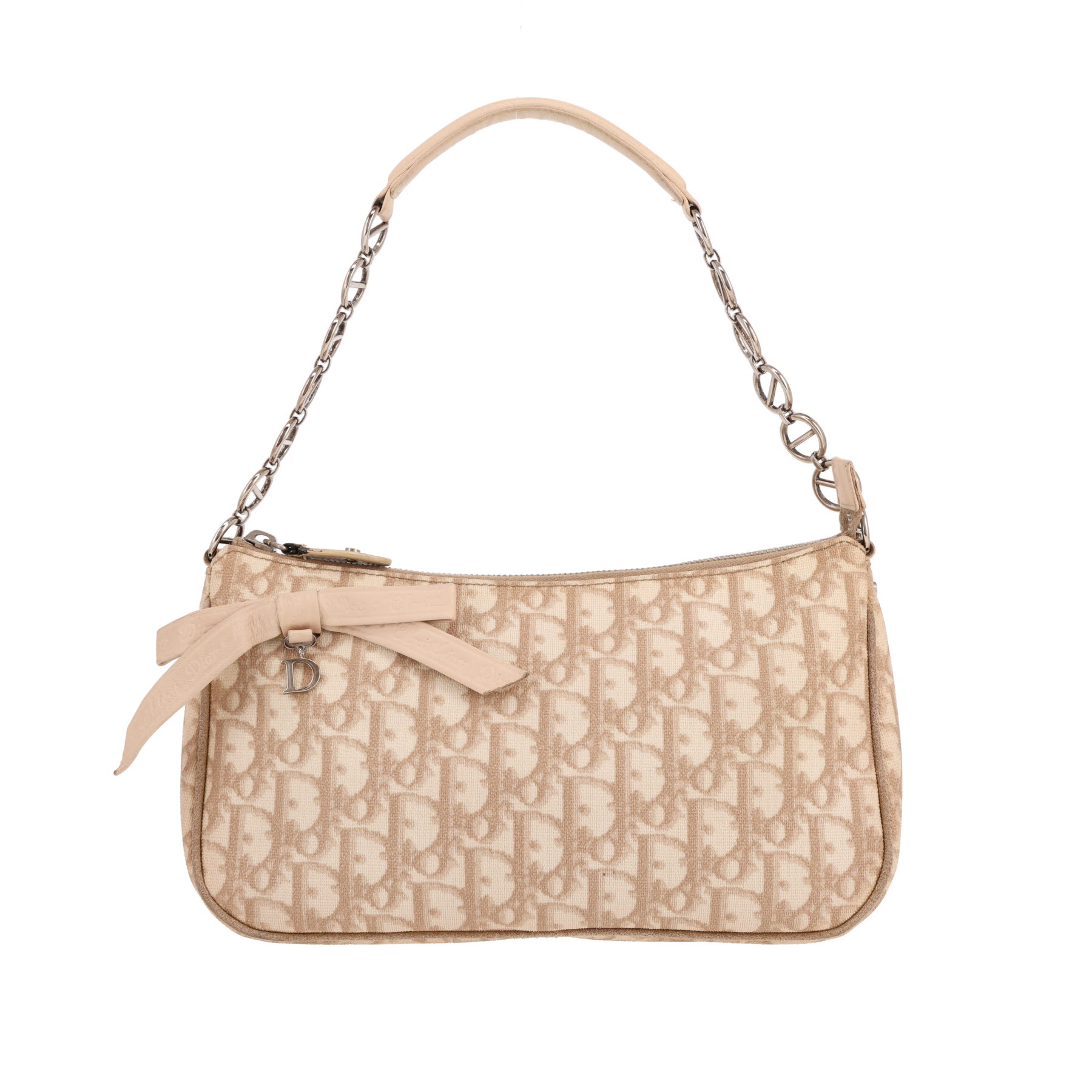 Dior Vintage handbag in beige monogram canvas Oblique and beige leather1:1High-quality replica