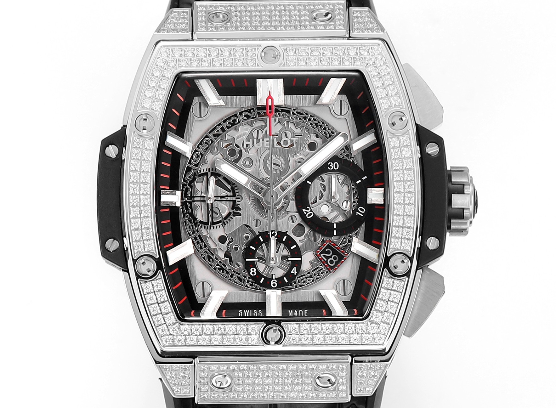 Hublot SPIRIT OF BIG BANG Chronograph, 45 mm Textured rubber strap(1:1 replica) - Elite Watch Atelier