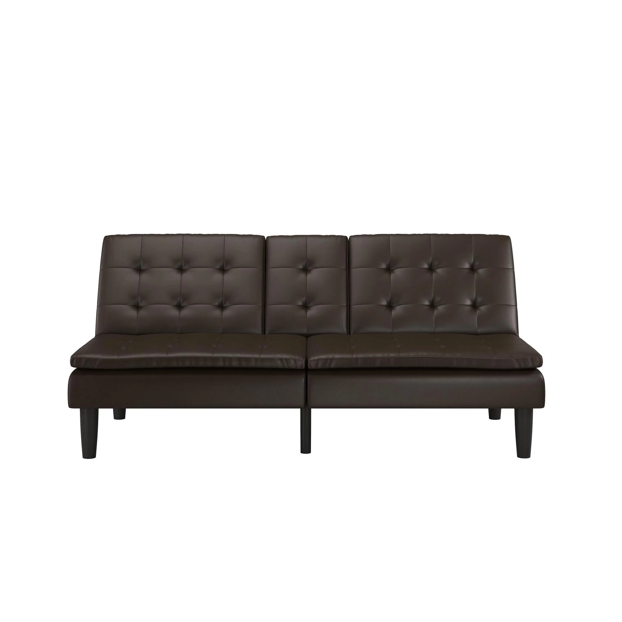 Mainstays Memory Foam 71.5" Futon with Cupholder and USB, Black Faux Leather - Image 64