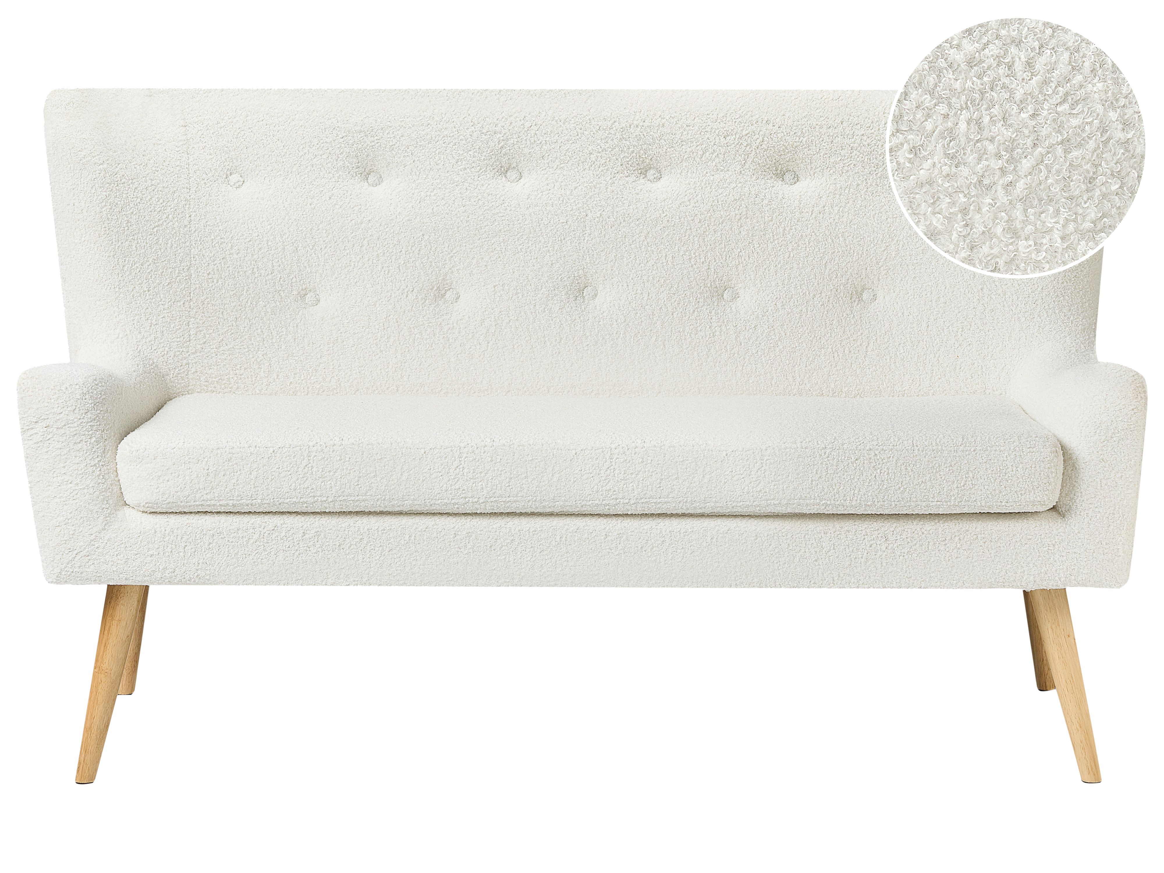 Dining Bench 2 Seater SKIBBY Boucle Off-White
