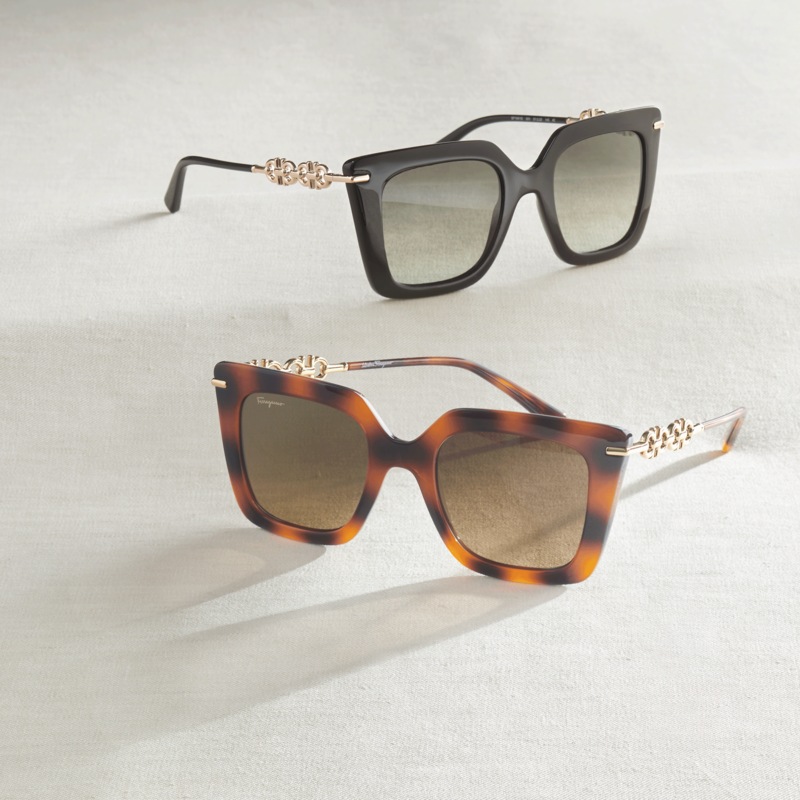 Ferragamo Square-Rim Sunglasses - MIDNIGHT VELVET CATALOG