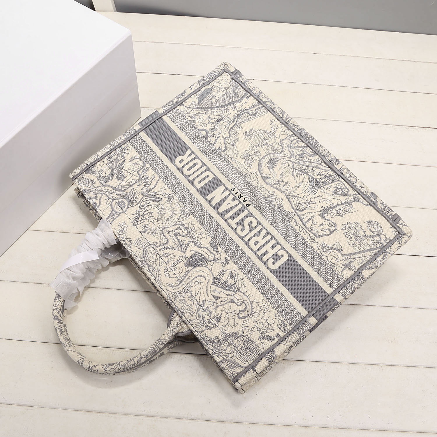 Christian Dior Medium Dior Book Tote Gray, For Women, Women’s Handbags 14in/36cm CD M1296ZTDT_M9321:1High-quality replica