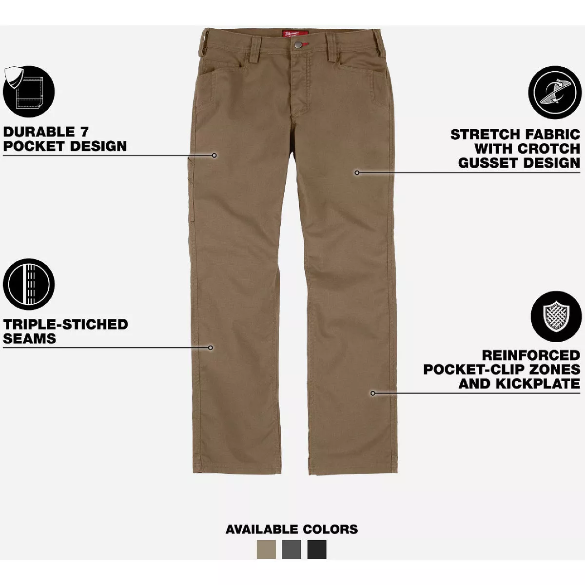Milwaukee Khaki 38 x 32 Work Pants