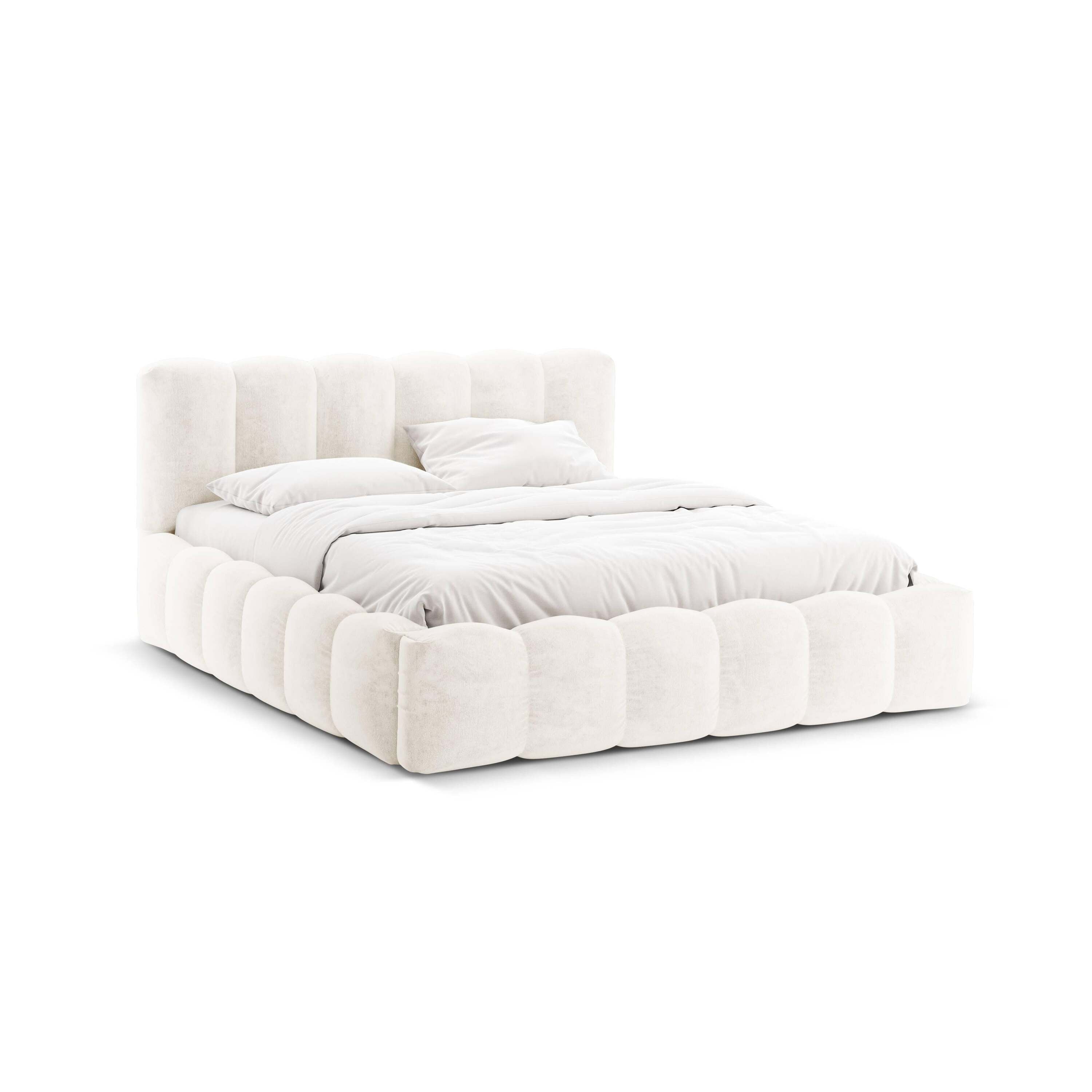 Micadoni Lupine Bedframe met Opbergruimte 140 x 200 cm - Chenille - Li