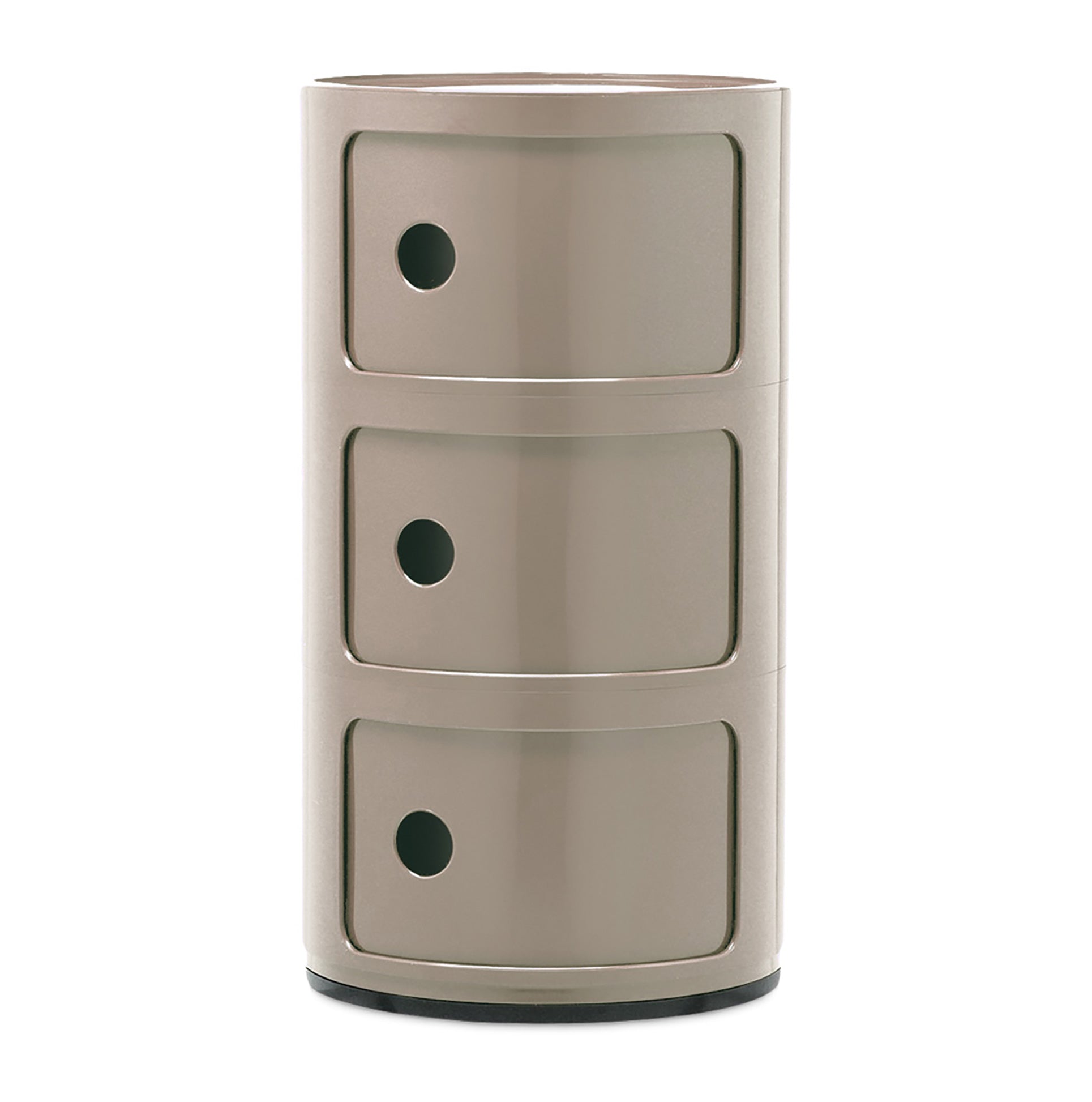 Kartell Componibili Kast Ø 32 cm - 3 Modules - Duifgrijs