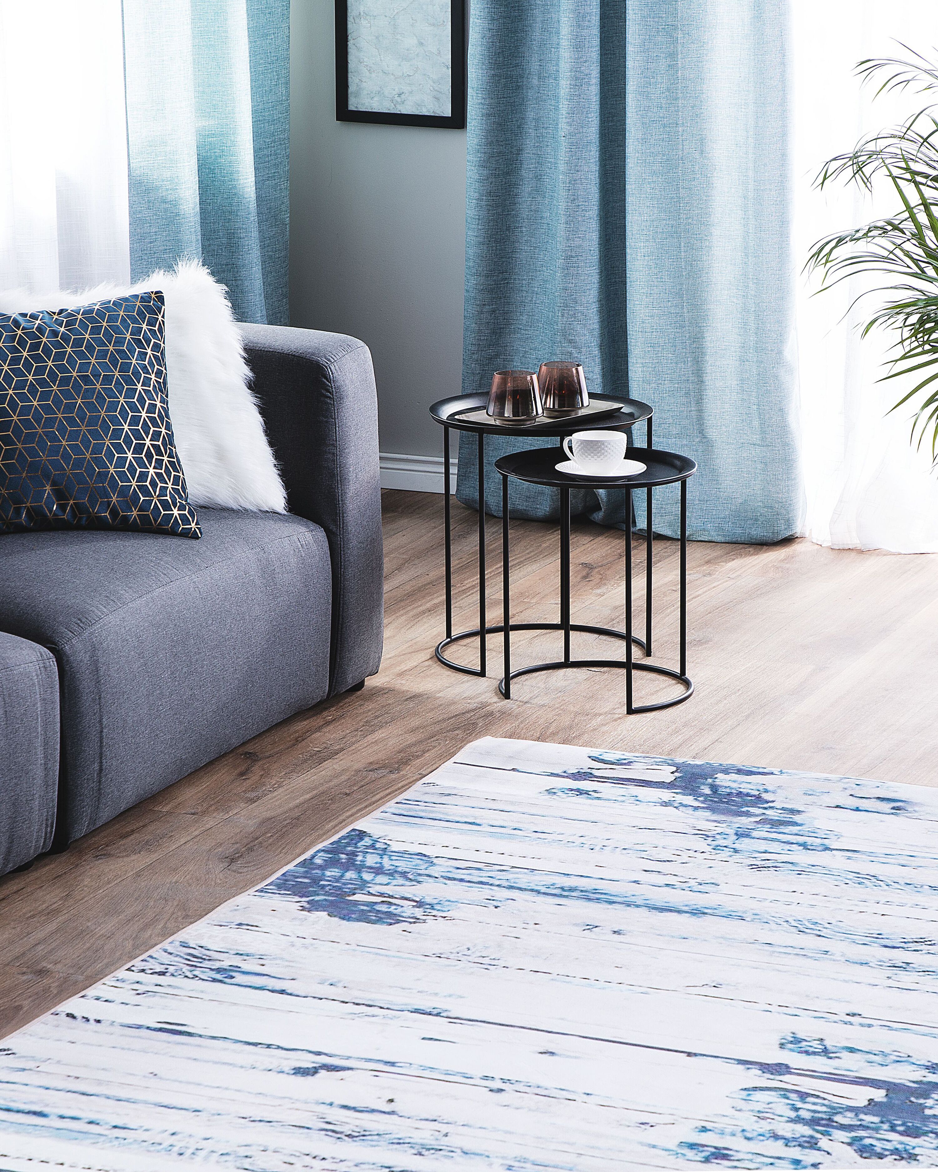 Rug BURDUR Blue 160 x 230 cm