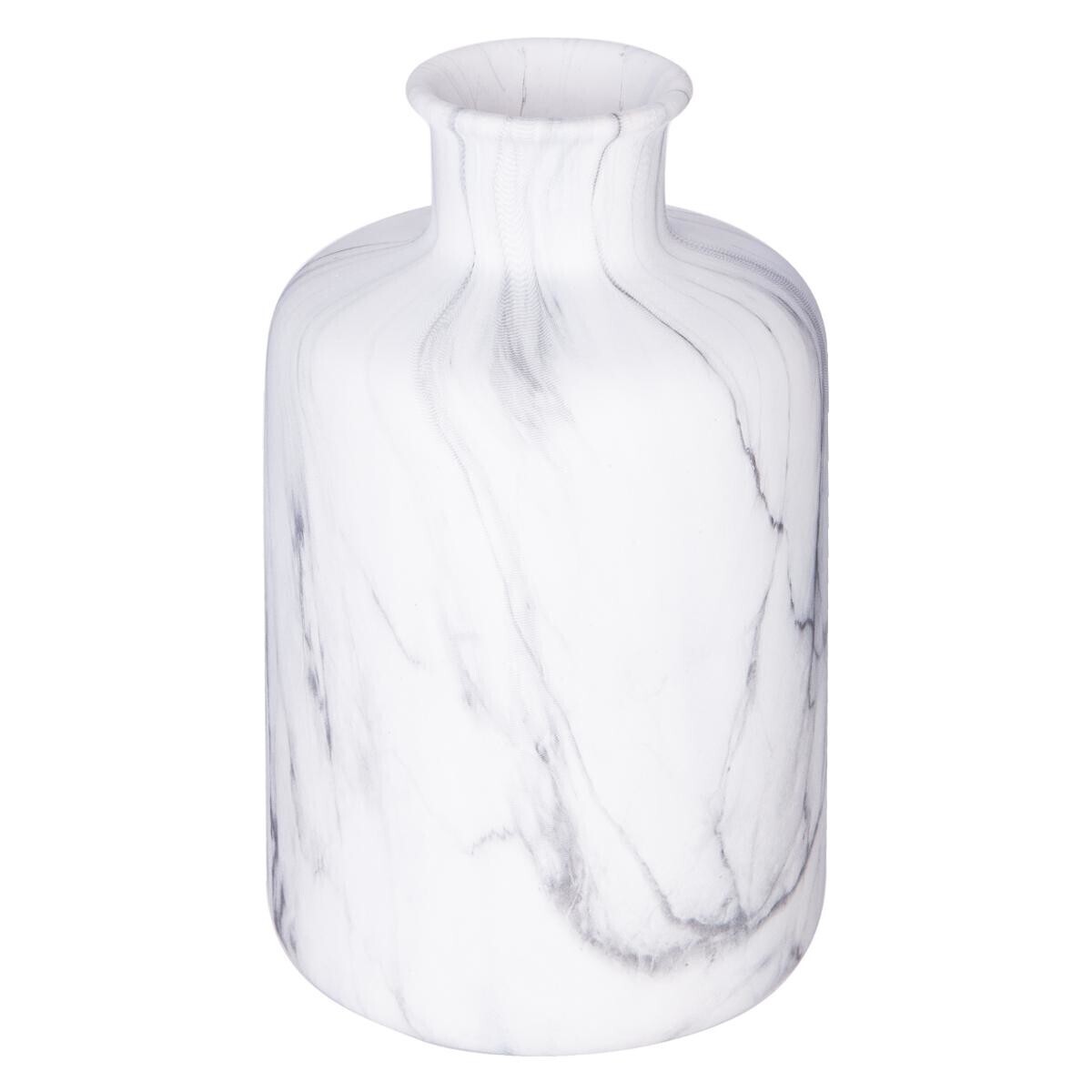 Vase, marble White, H.18 cm