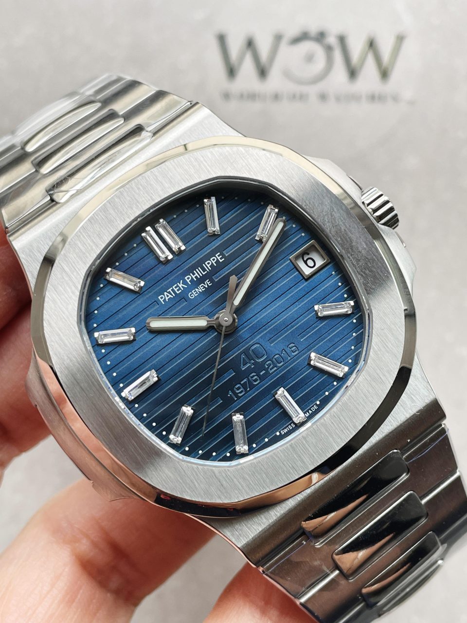 Replica PATEK PHILIPPE Nautilus 5711 40th Anniversary SS PPF 1:1 Best Edition Blue Dial on SS Bracelet A330 - Top club