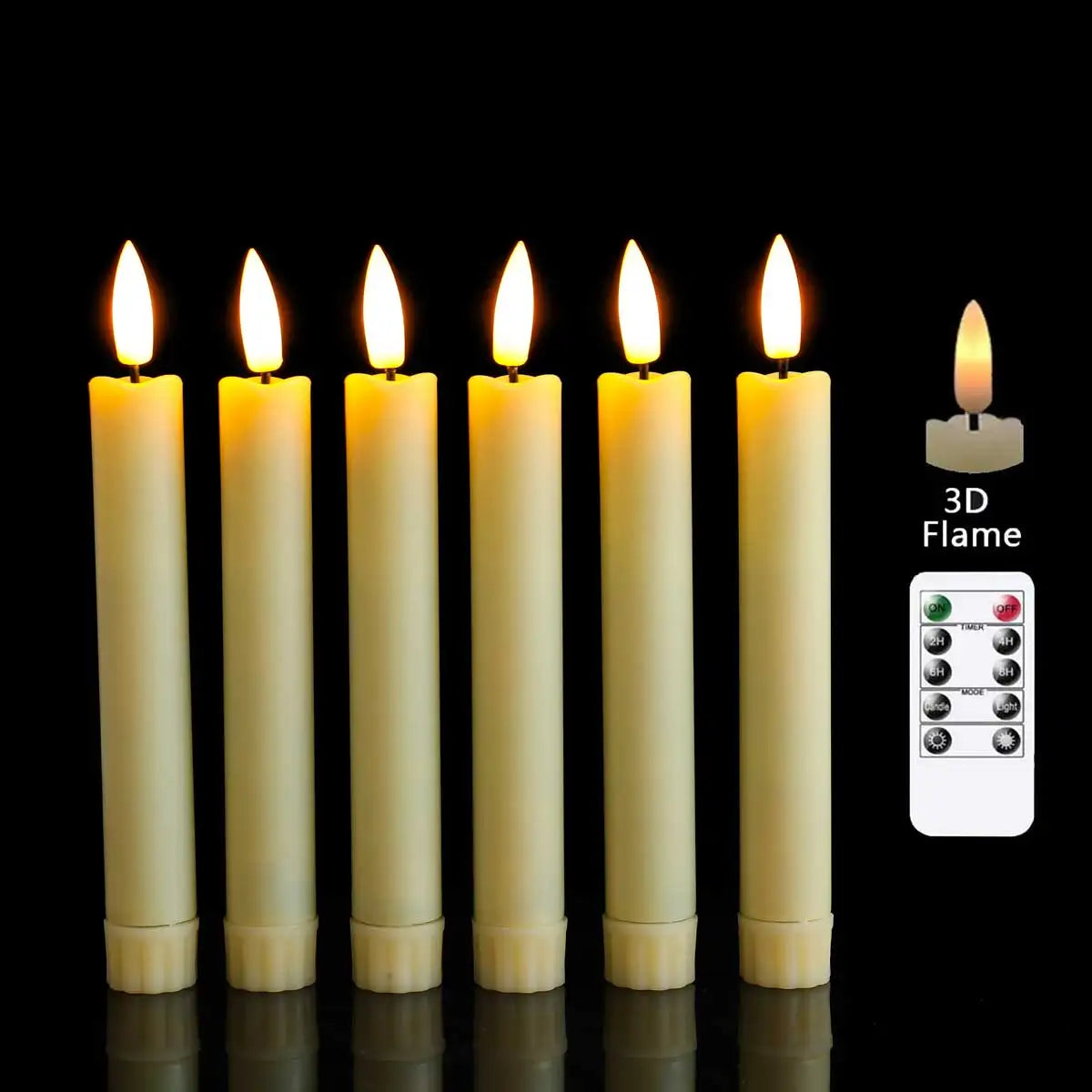 CandleGleam | LED Kegelkaarsen met Warme Gele Gloed