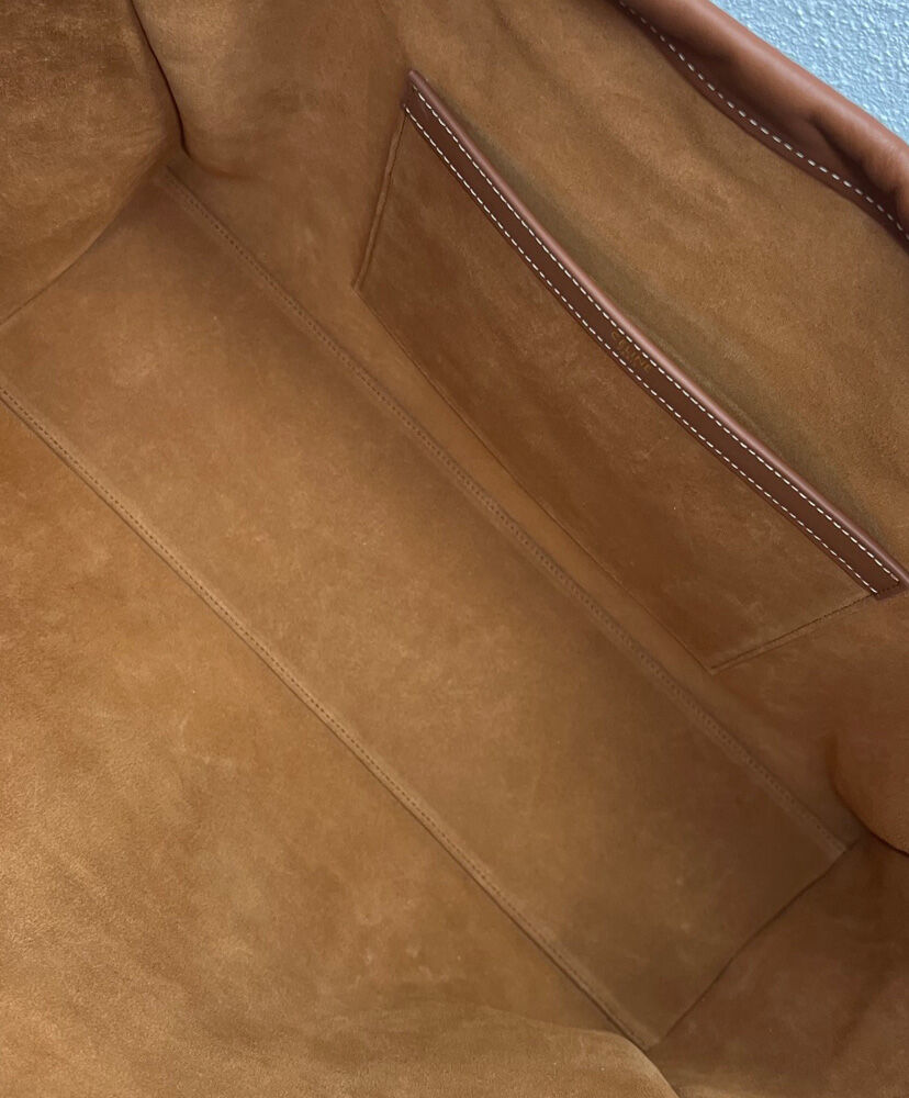 Celine Cabas Drawstring Cuir Triomphe In Smooth Calfskin Coffee1:1High-quality replica