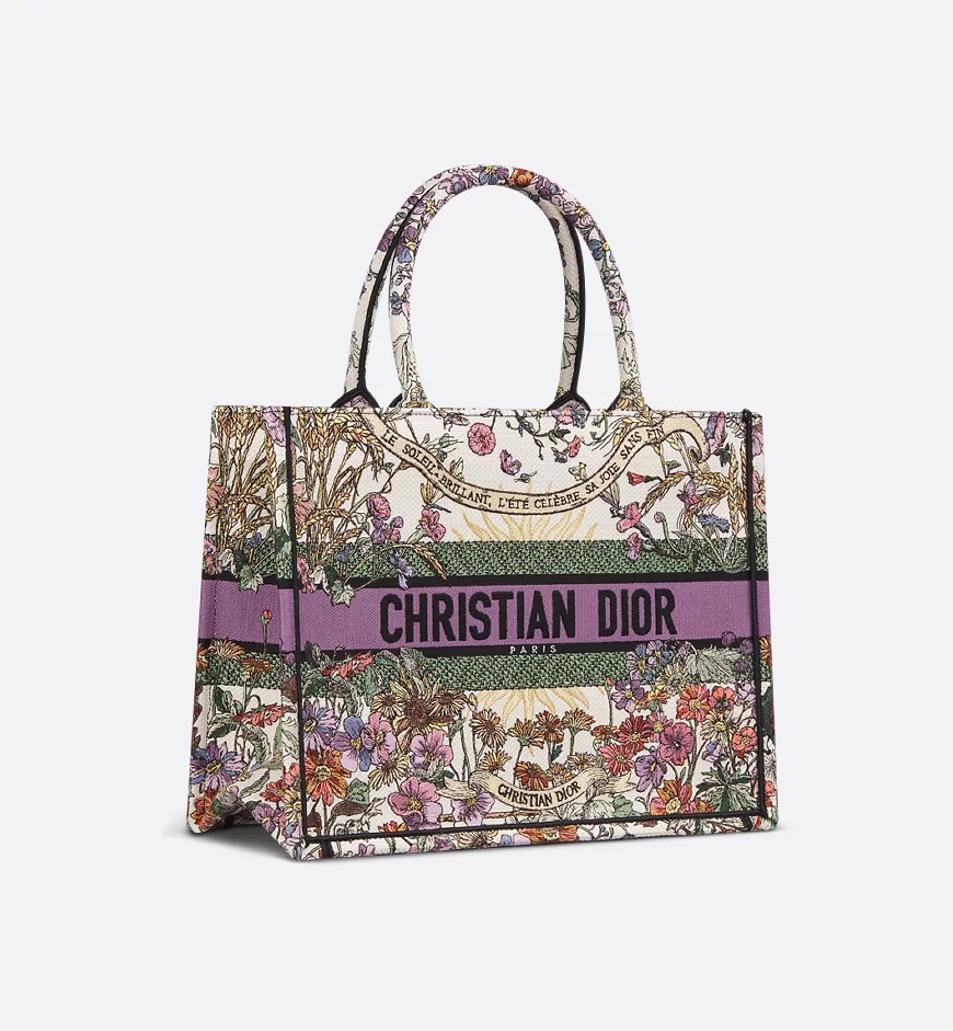 Christian Dior Medium Dior Book Tote White For Women 14in/36cm M1296ZEBH_M20E