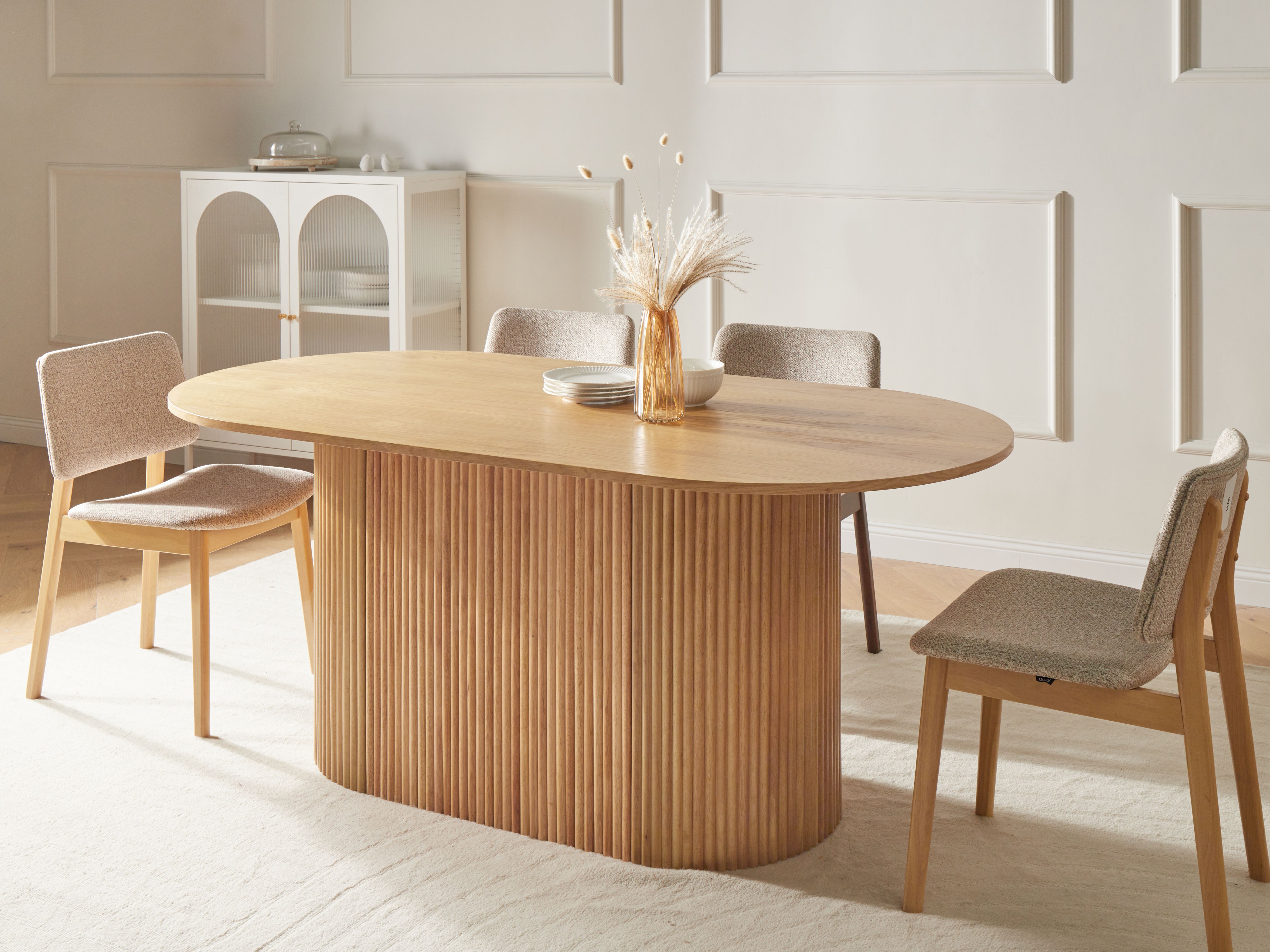 Dining Table LUNNIN Light Oak 90 cm 180 cm