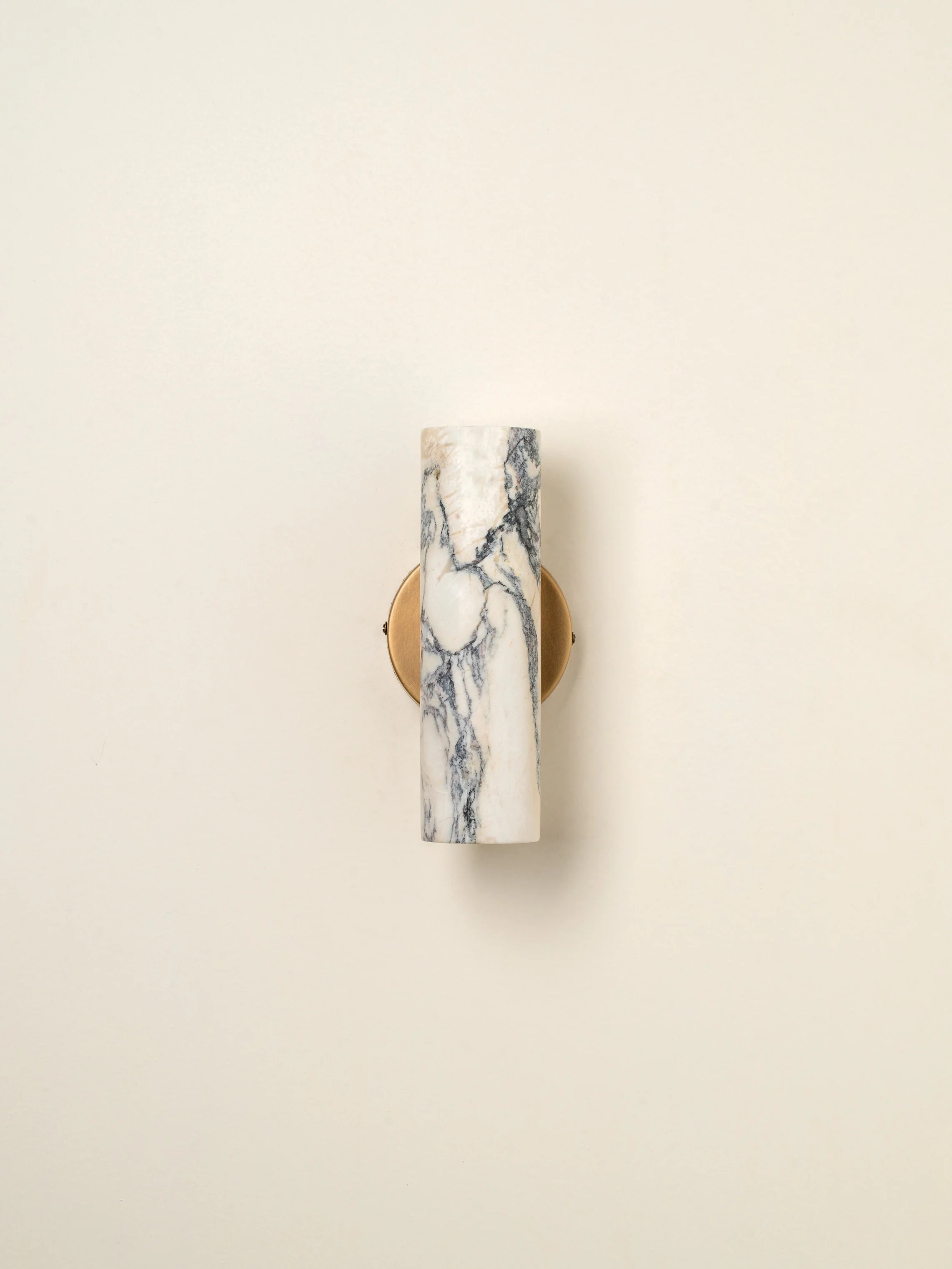 Calla - 2 light Calacatta marble and aged brass wall light