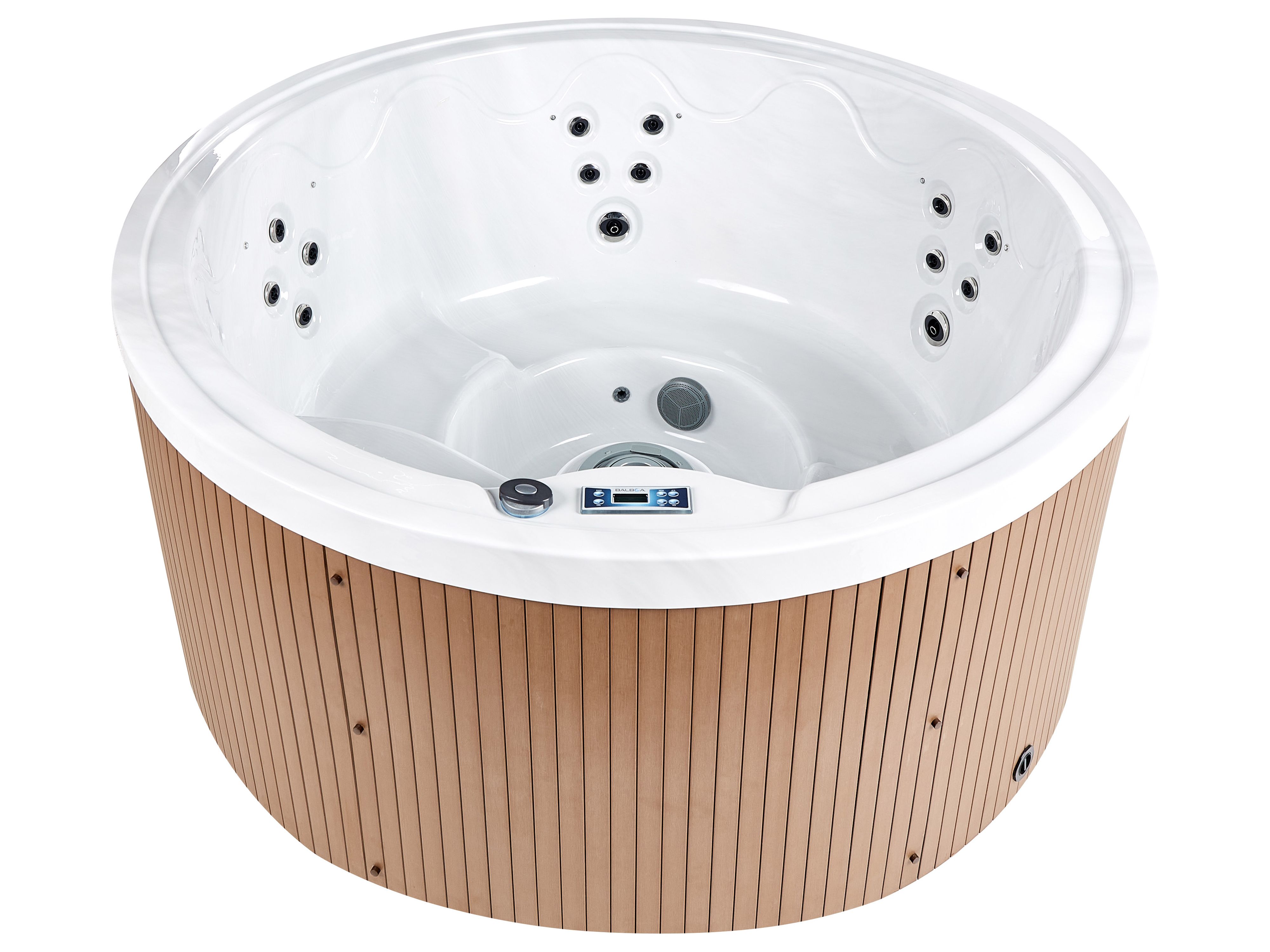 Outdoor Hot Tub with LED MARFIL White