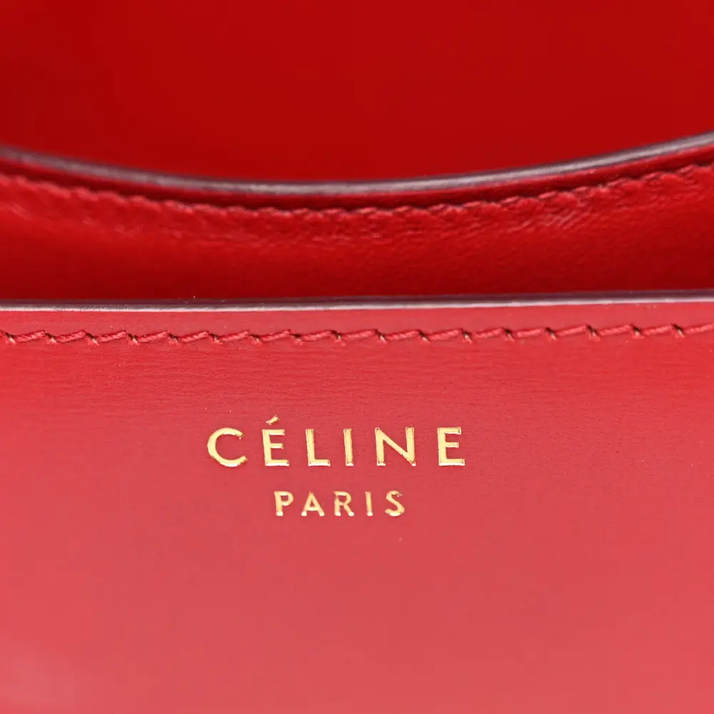 Replica Handbags: Celine Red Calfskin Classic Box Flap Bag1:1High-quality replica