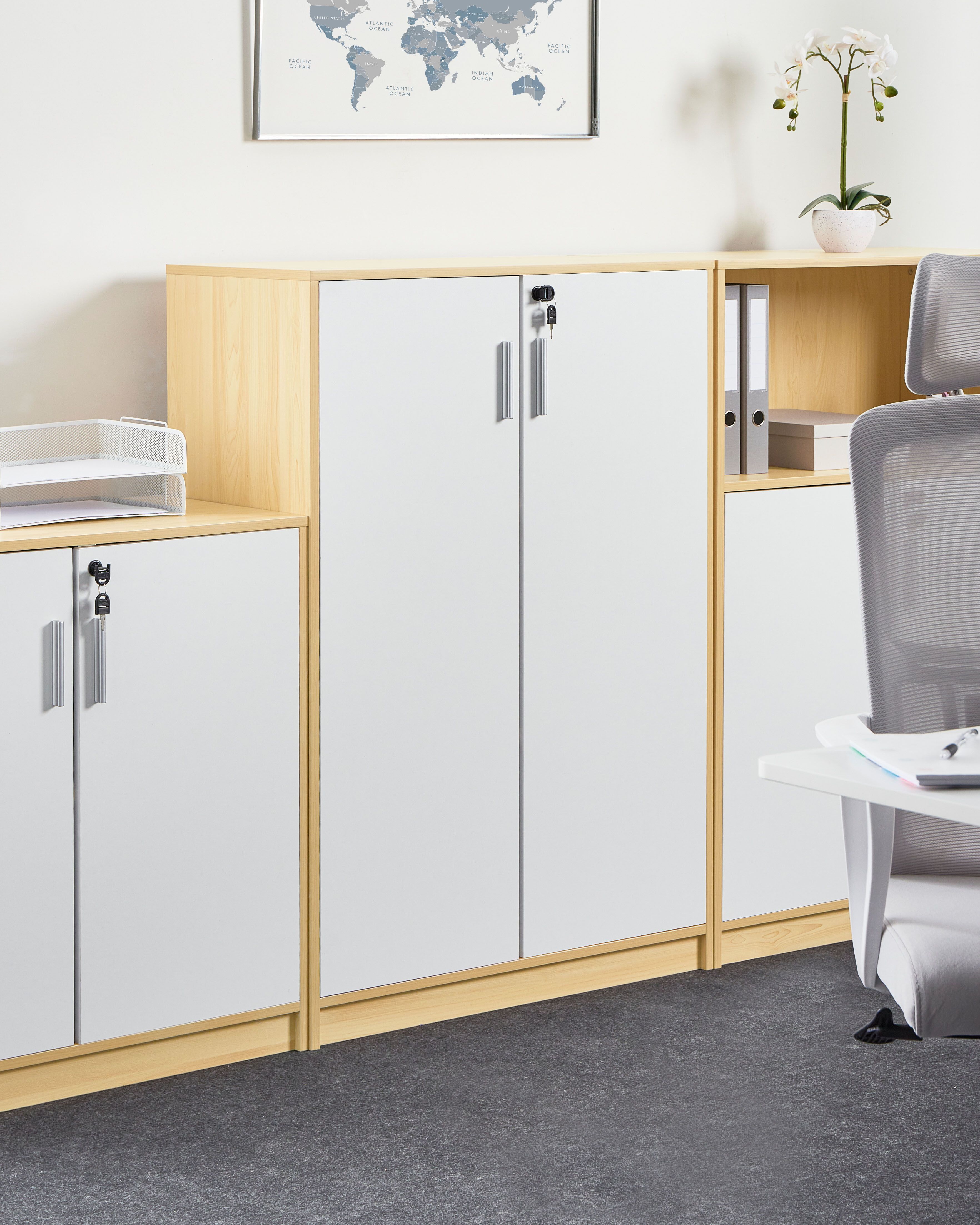 Storage Unit ZEHNA Light Brown/ White