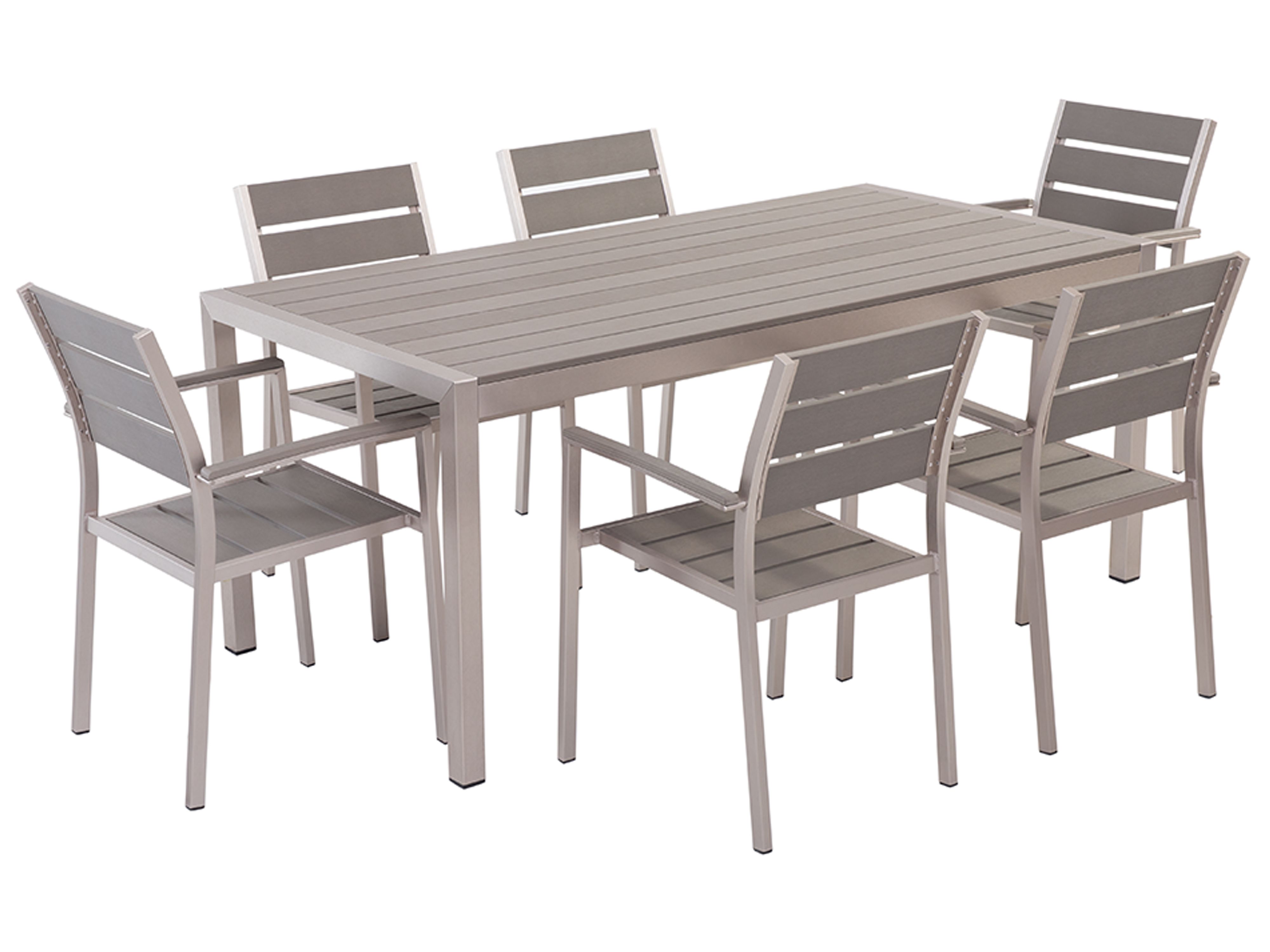 Garden Dining Set 6 Seater VERNIO Grey