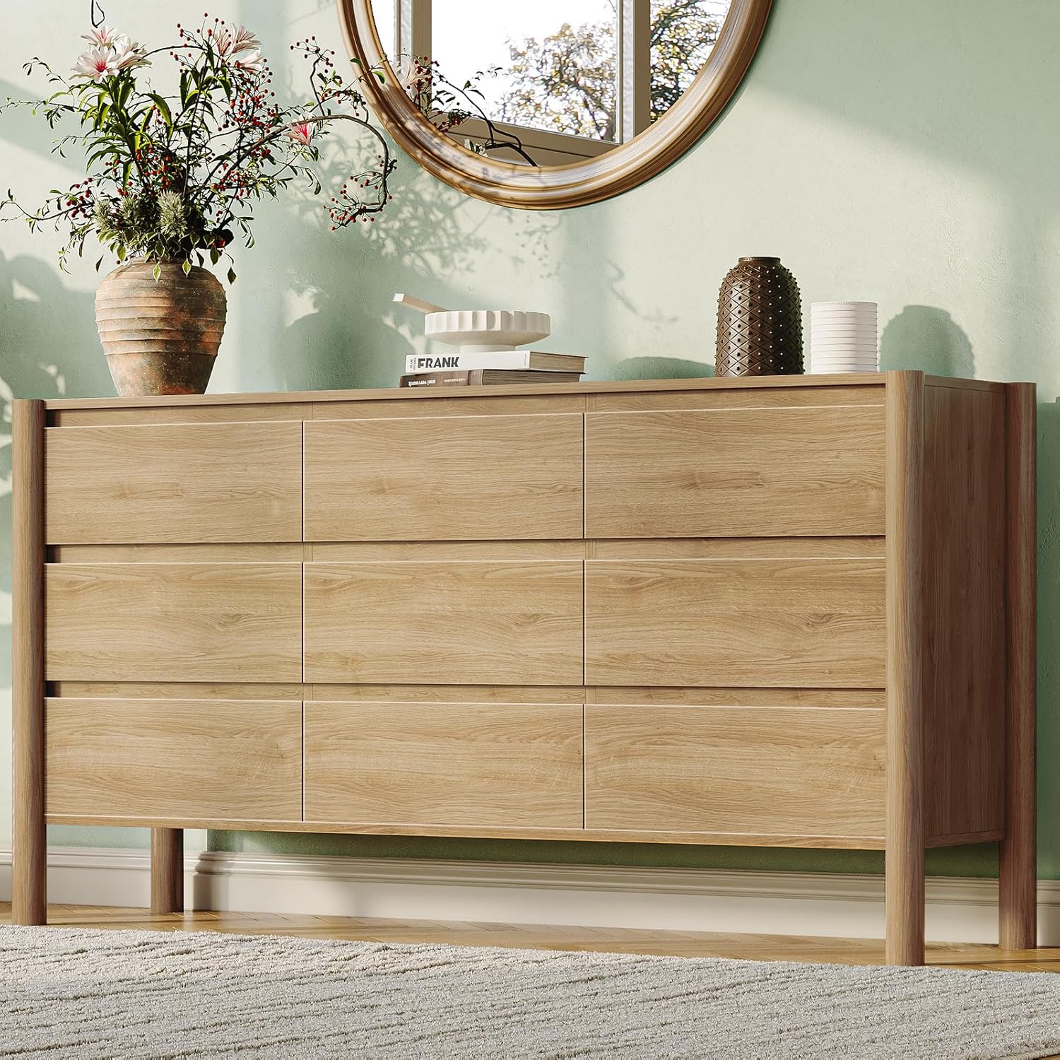 CHUWELL Oak Dresser for Bedroom, 63