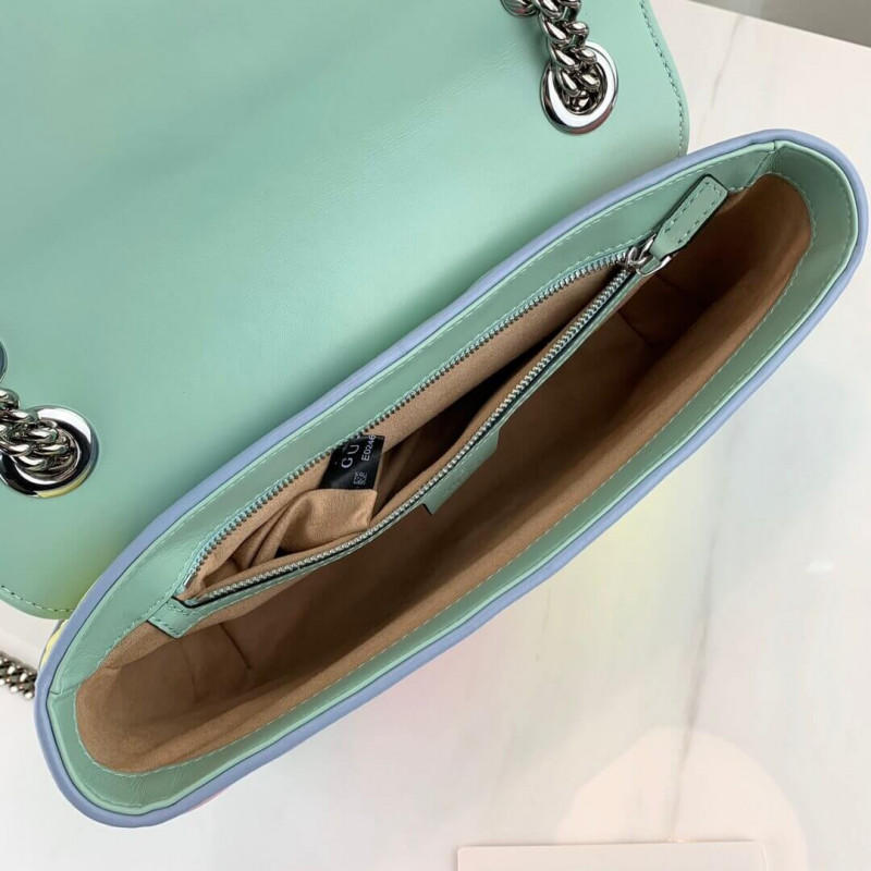 Replica Gucci Gg Marmont Small Shoulder Bag In Pastel And Rainbow 4434971:1High-quality replica