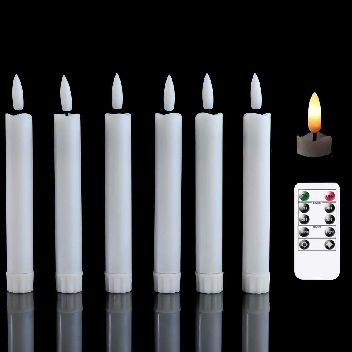 CandleGleam | LED Kegelkaarsen met Warme Gele Gloed