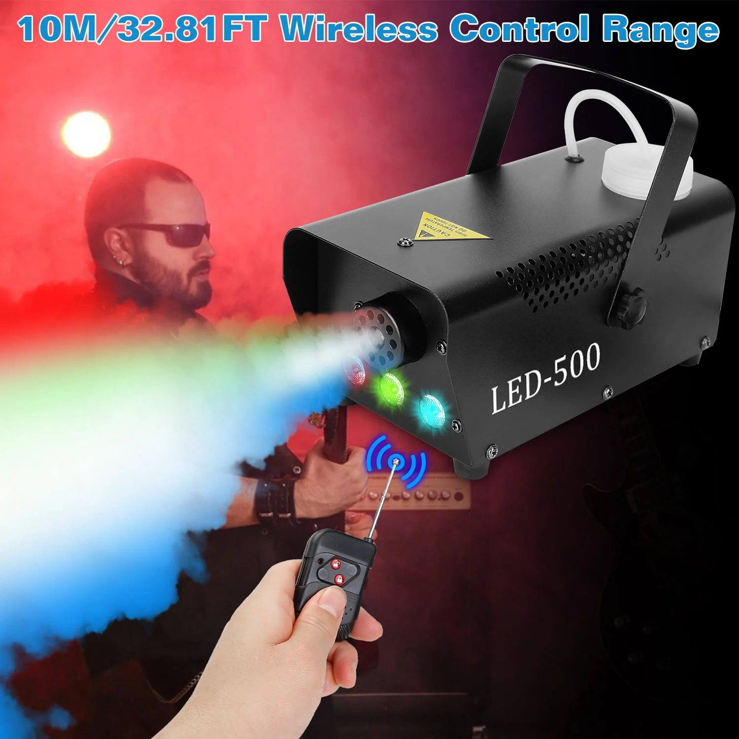 400W Fog Machine RGB LED Party Club DJ Fogger Rapid Heating Remote Control Wedding Stage Smoke Machine - Image 5 400W Fog Machine RGB LED Party Club DJ Fogger Rapid Heating Remote Control Wedding Stage Smoke Machine - Image 5
