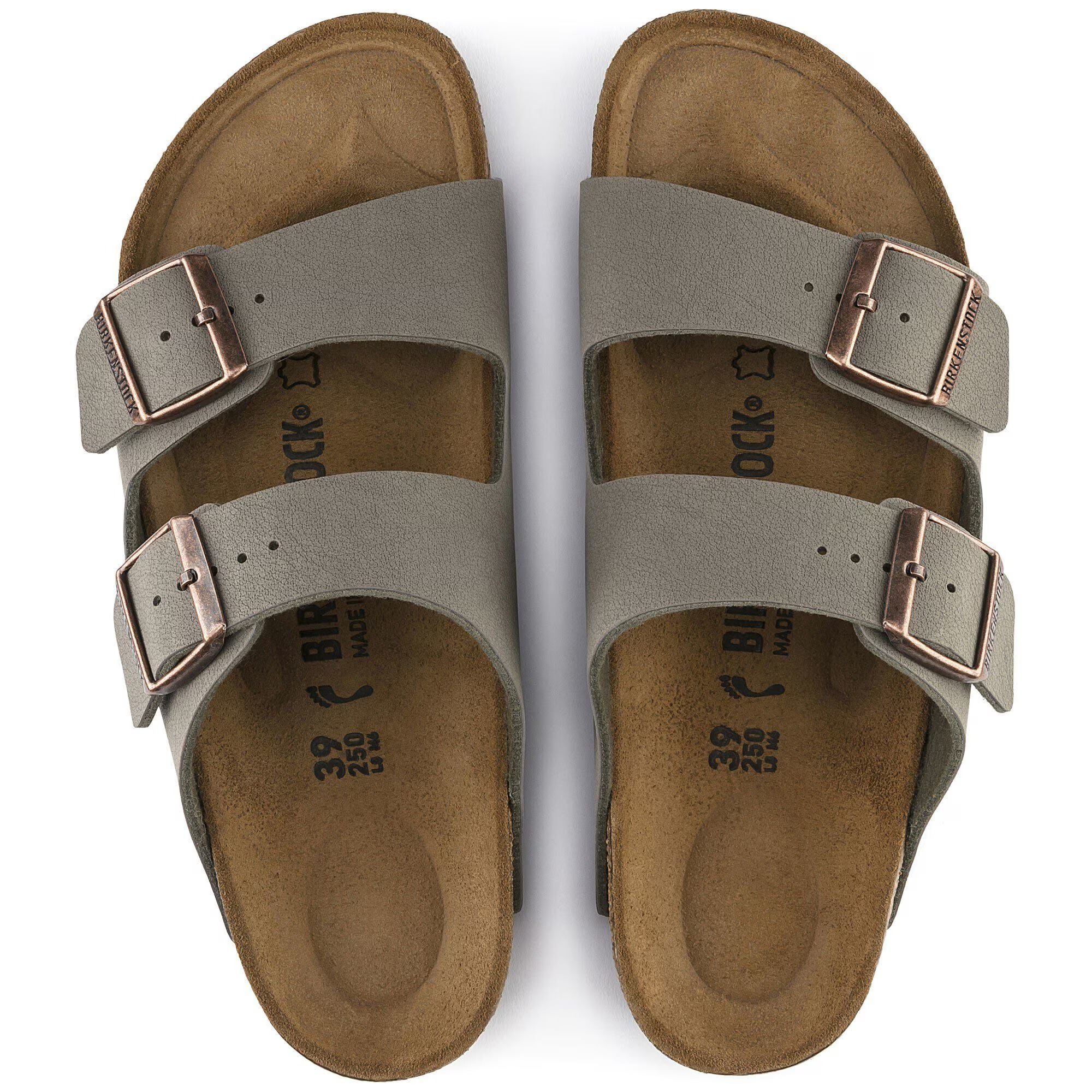 Birkenstock Women's Arizona Birkibuc Sandals - Stone