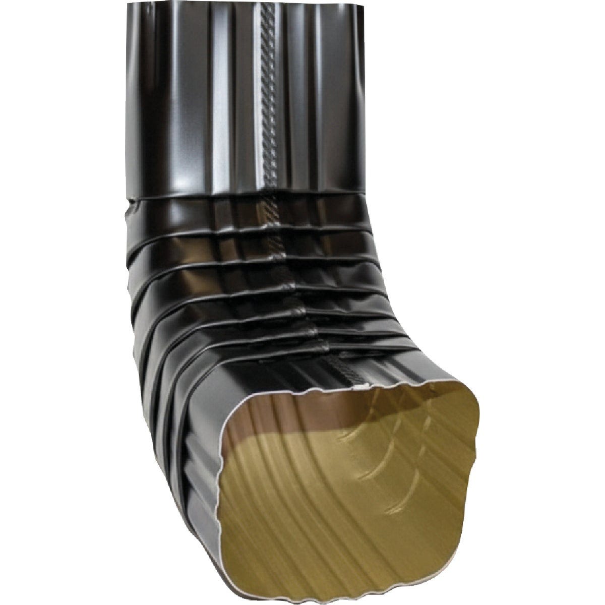 Spectra Metals 3 In. x 4 In. Aluminum Black Front Downspout Elbow