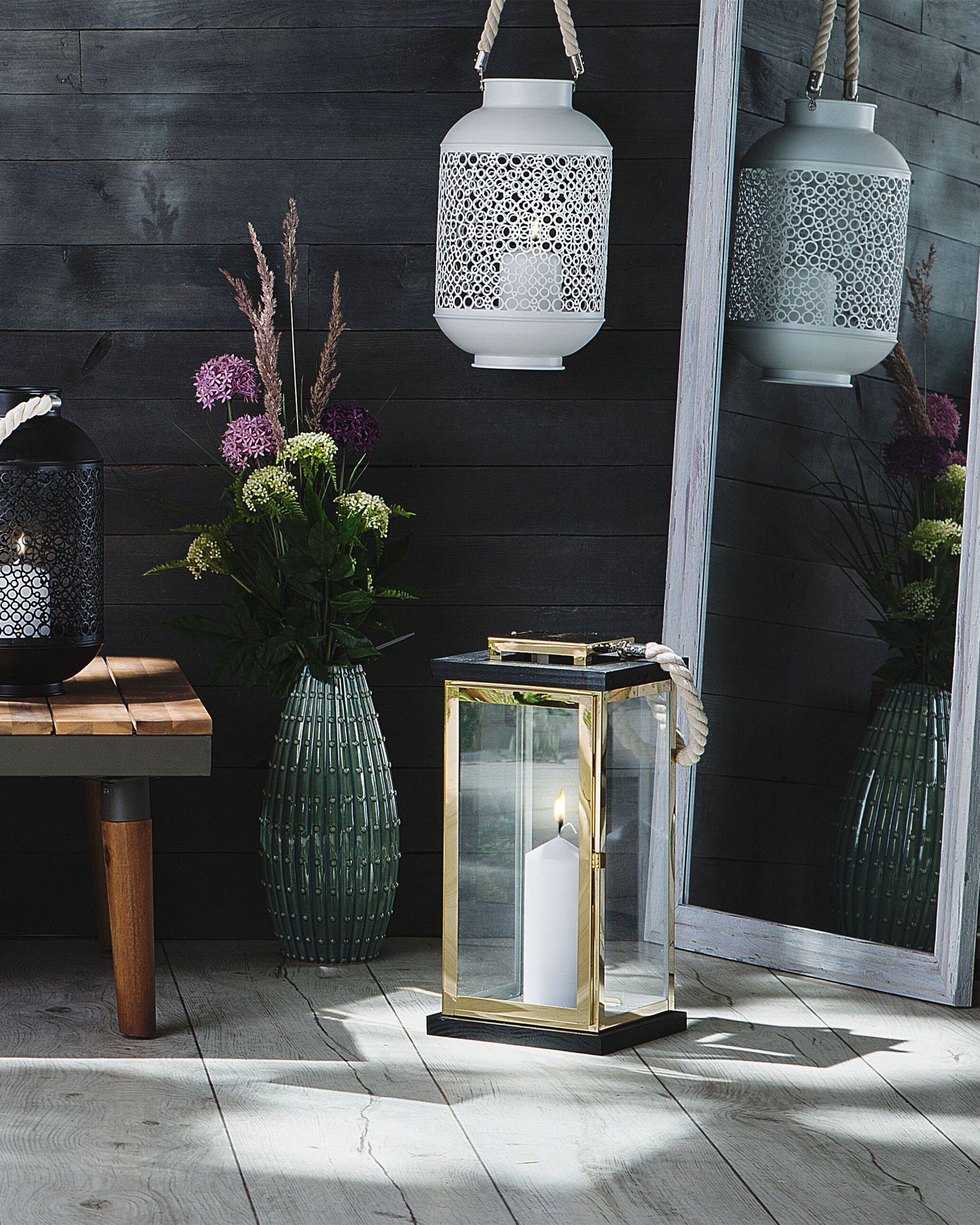 Lantern BORNEO Metal 41 cm Brass