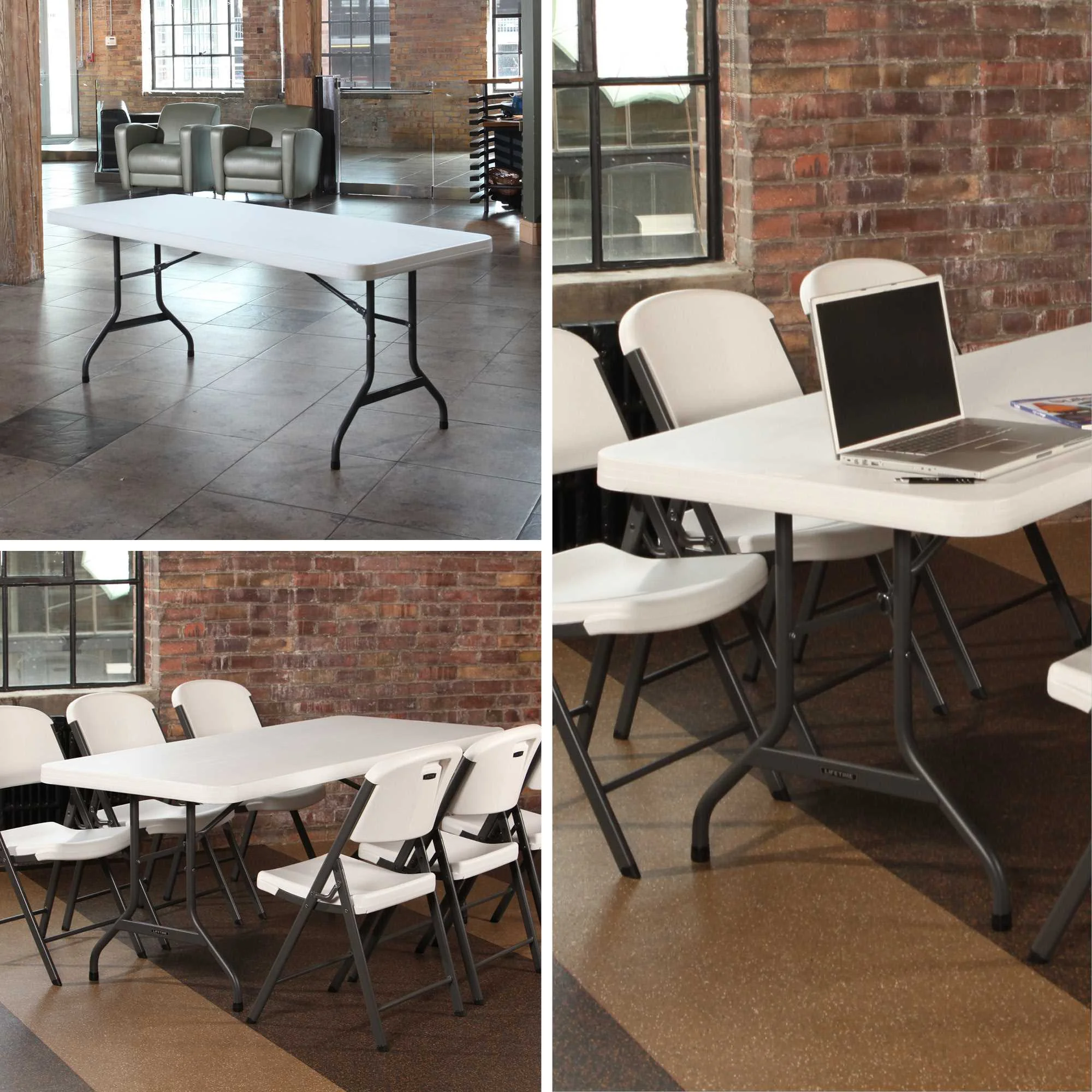 Lifetime 6' Commercial Grade High-Quality Folding Table, White - Image 8