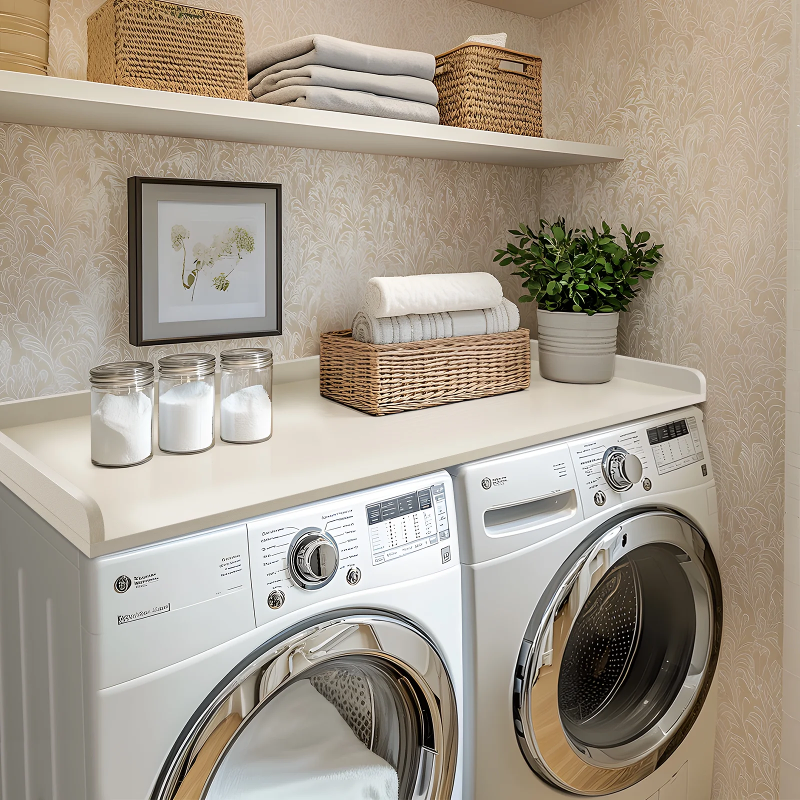 Kaboon Washer Dryer Countertop with Edge Rails, 27.5" x 54", Light Walnut - Image 47