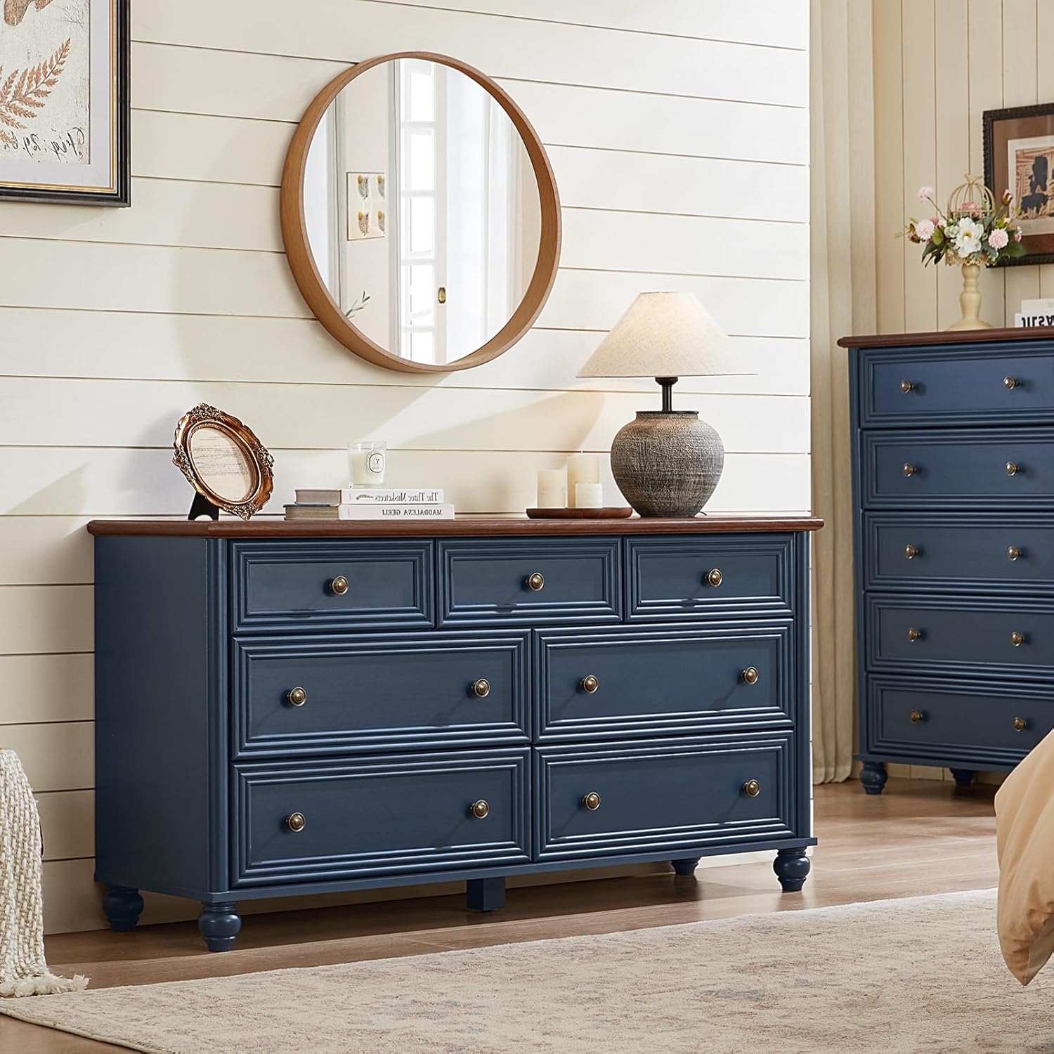 Farmhouse Dressers & Night Stand Set of 4, Wood 54