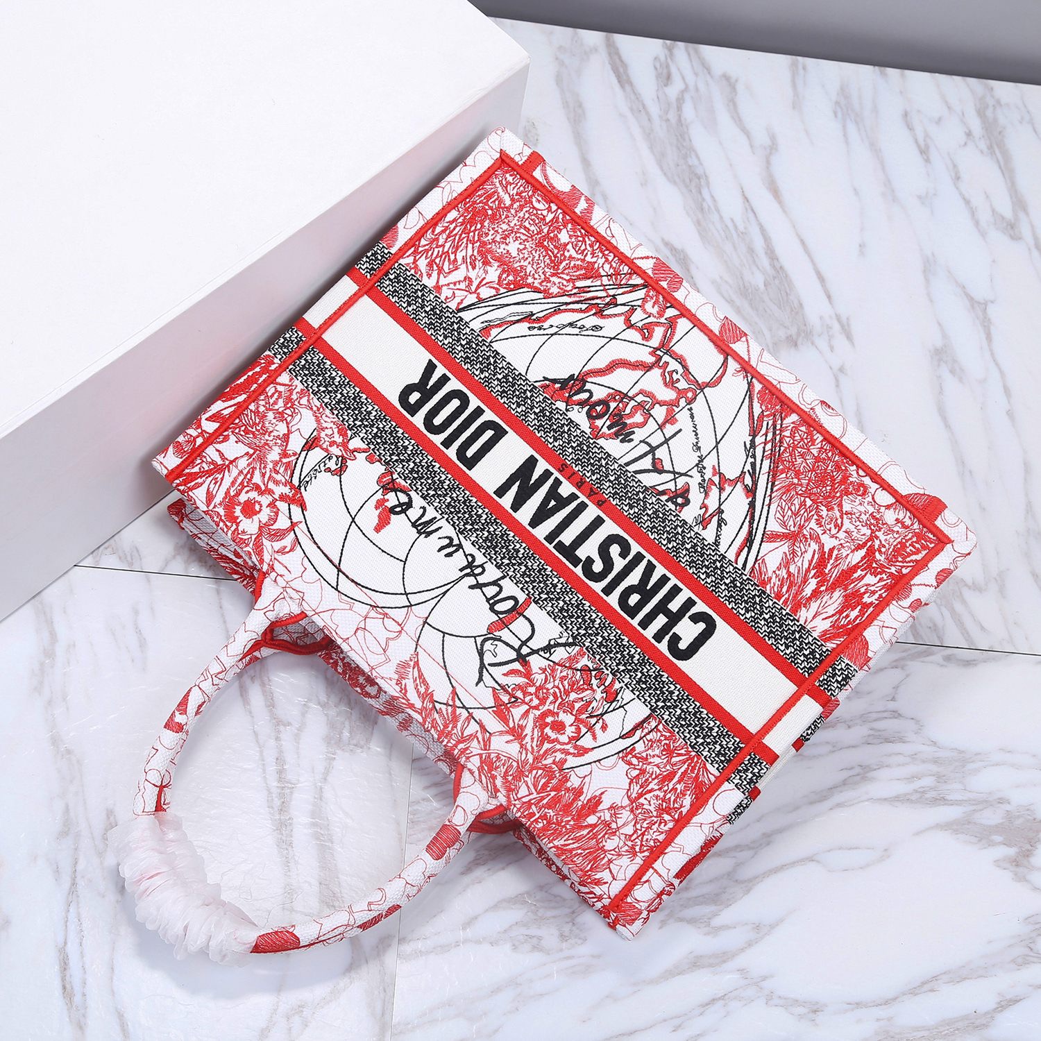 Christian Dior Medium Dior Book Tote Red Multicolor , For Women, Women’s Handbags 14in/36cm CD1:1High-quality replica