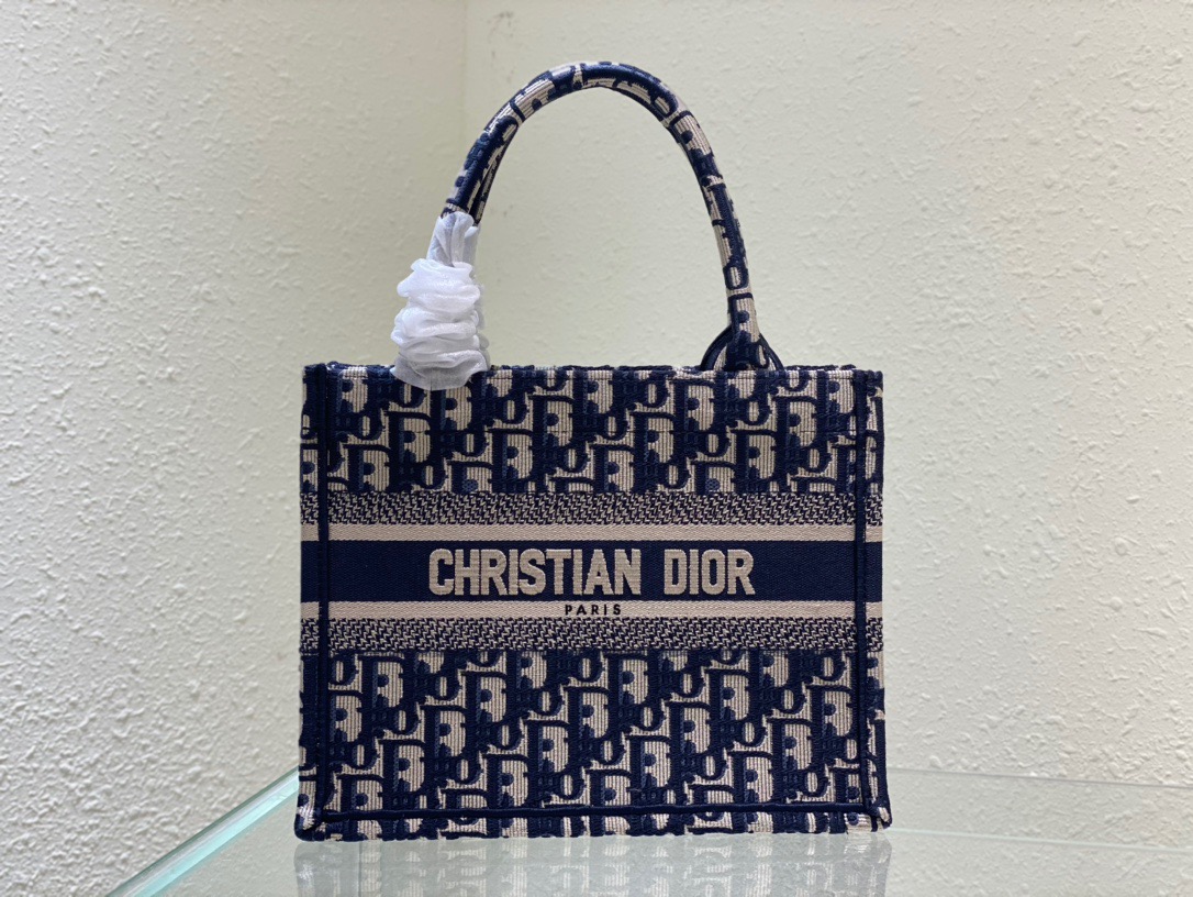 Christian Dior Small Dior Book Tote Blue, For Women, Women’s Handbags 26.5cm/10.5in CD M1265ZRIW_M9281:1High-quality replica