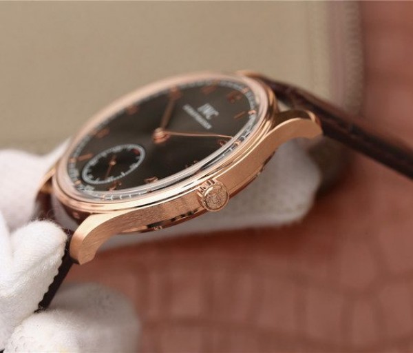 Replica IWC ZF Portuguese IW545406 RG Brown Dial Leather Strap A6498 - Top club