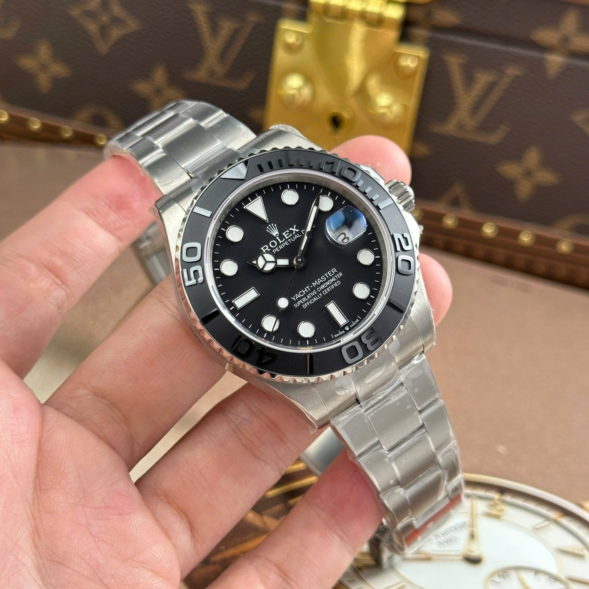 Rolex Yacht-Master Titanium 226627 Replica Watches Black Dial Automatic Movement VS Factory 42mm - Elite Watch Atelier